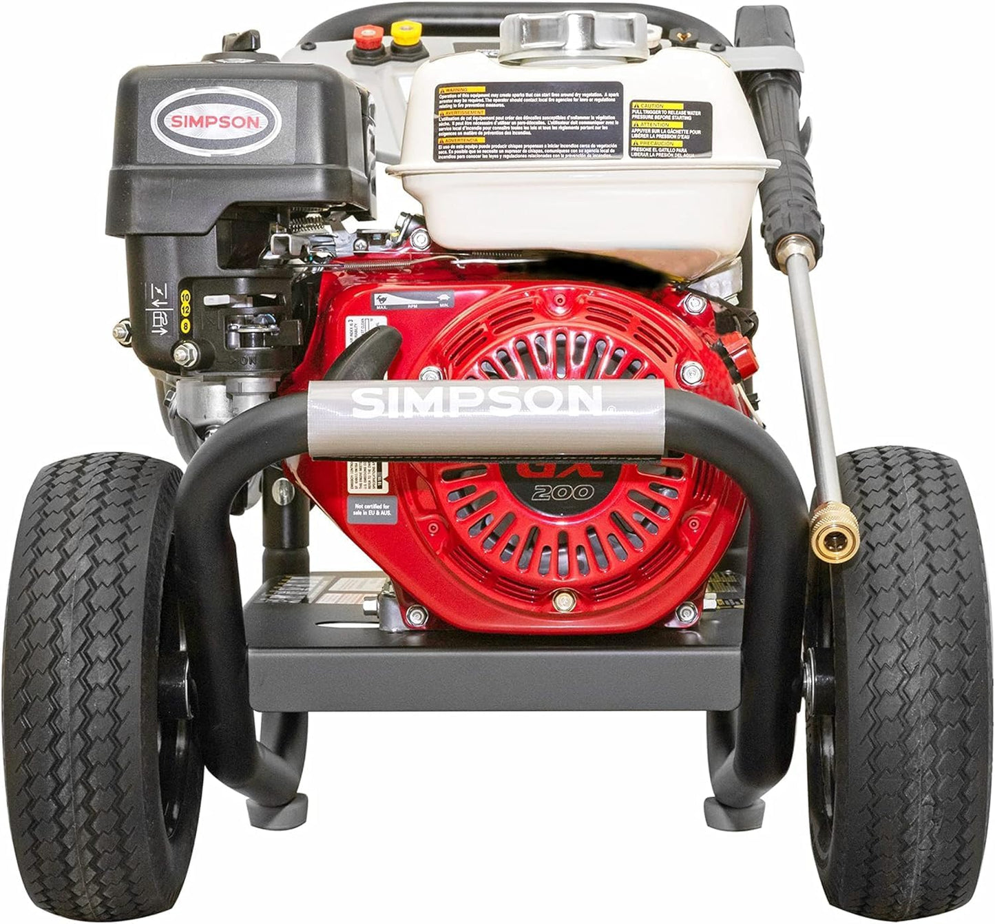 61014 3500 PSI at 2.5 GPM Honda GX200 with AAA AX300 Axial Cam Pump Cold Water Professional Gas Pressure Washer PS61002-S