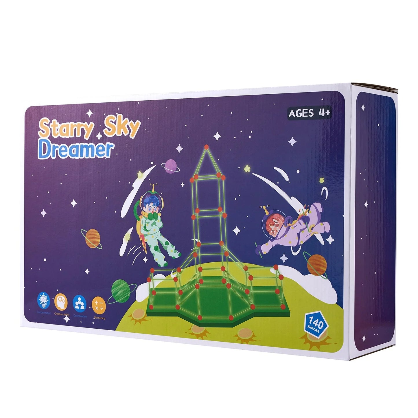 Glow in the Dark! Christmas Gift! VEVOR Tent Fort Building Kit for Kid Glow in the Dark STEM Construction Toy 140P