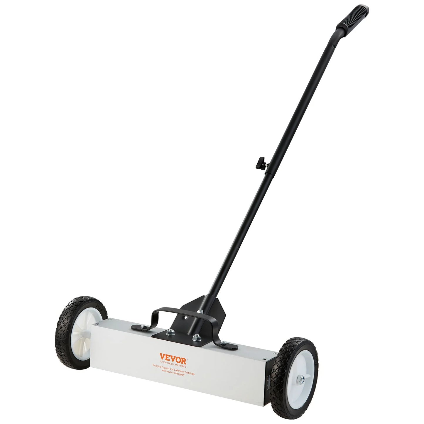 VEVOR 45Lbs Rolling Magnetic Sweeper with Wheels, Push-Type Magnetic Pick up Sweeper, 18-Inch Large Magnet Pickup Lawn Sweeper, Magnet with Telescoping Handle, Easy Cleanup of Workshop Garage Yard