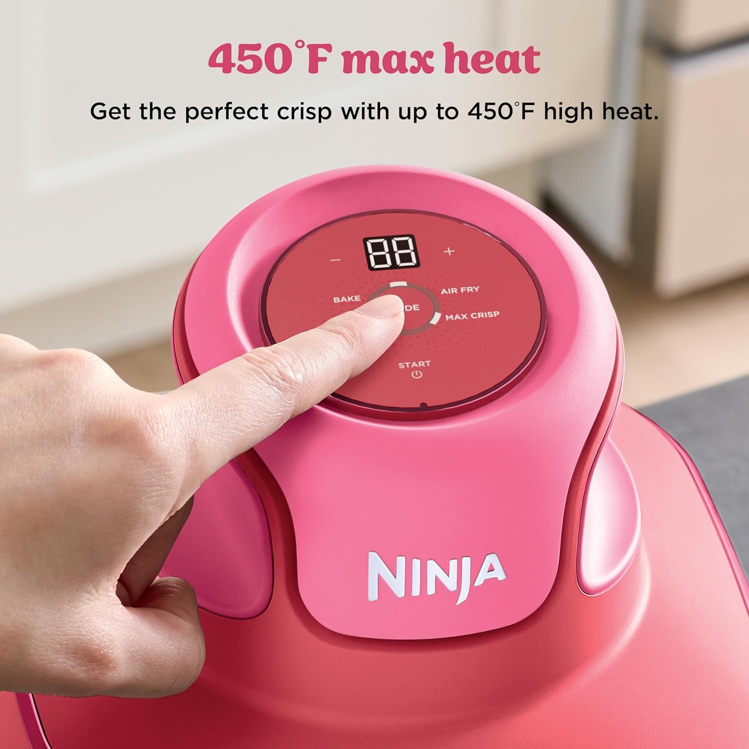 | Air Fryer | Crispi 4-In-1 Portable Cooking System | 4QT & 6 Cup Glass Containers, Crisper Plates & Storage Lids Included | Microwave, Freezer & Dishwasher Safe | Cherry Crush | FN101DR