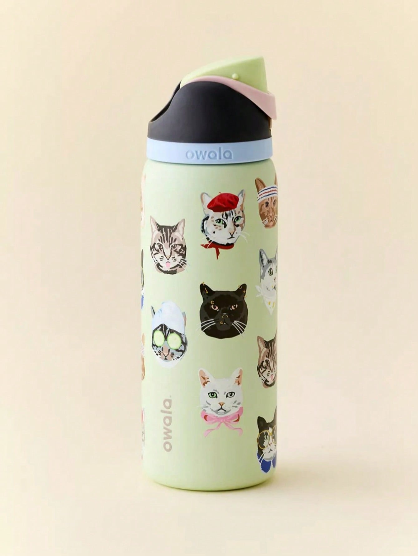 OWALAs FreeSip Limited Edition Water Bottle Cat Pattern 24Oz/32Oz
