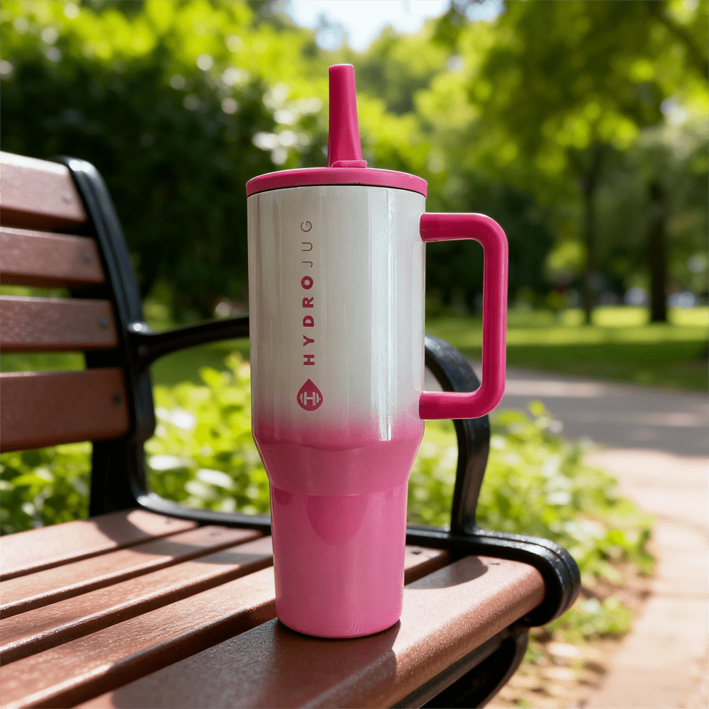 🥤 Hydrojugg Original Traveler 40oz – Double-Wall Stainless Steel Car Mug with Handle & Straw