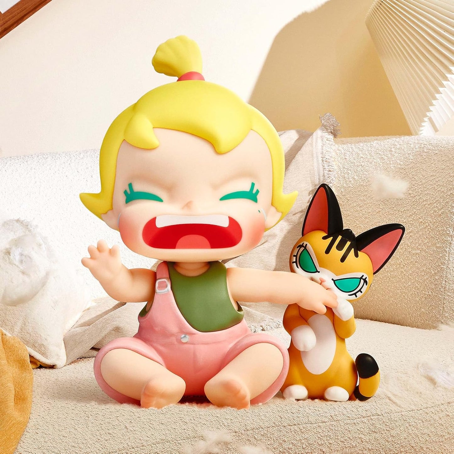 Baby Molly & Baby Tabby Series Figures, 12Pcs Blind Box Figures, Random Design Action Figures Collectible Toys Home Decorations, Holiday Birthday Gifts for Girls and Boys, Whole Set