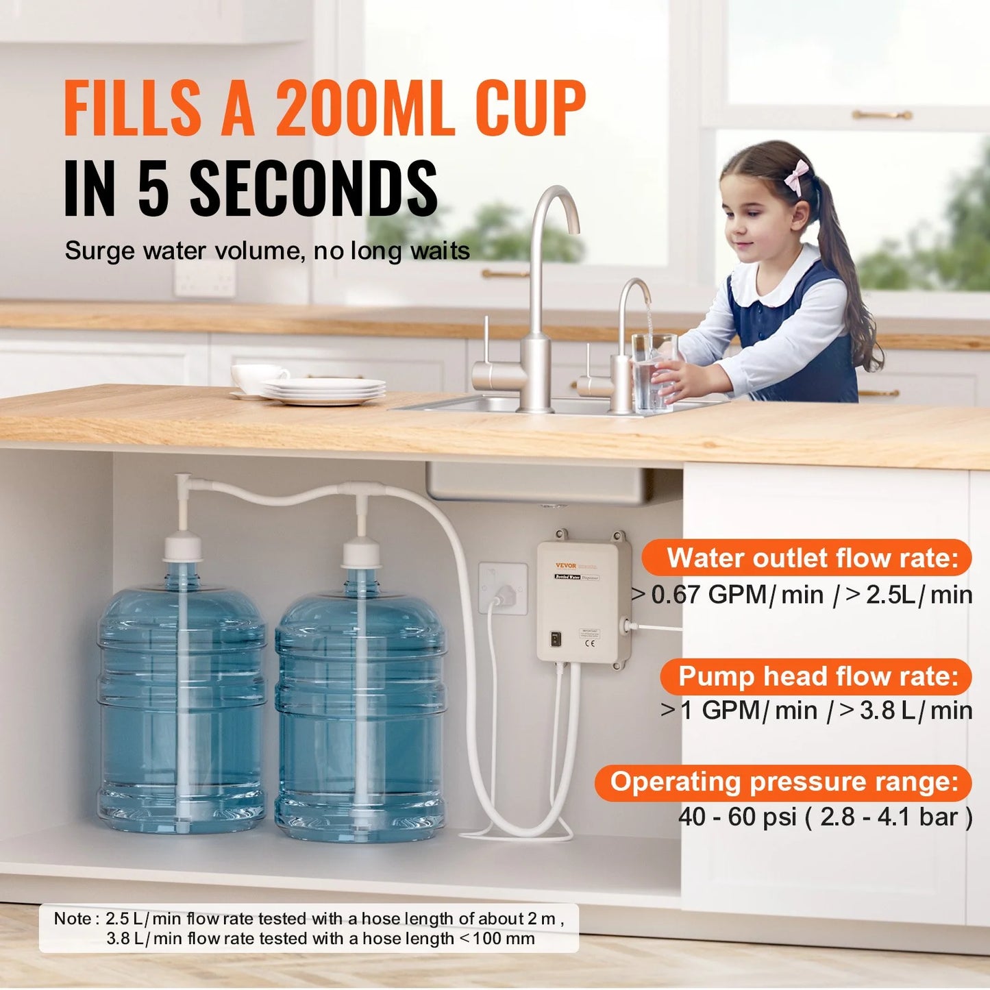 120V Ac Bottled Water Dispensing Pump System Replaces Bunn Flojet -Am