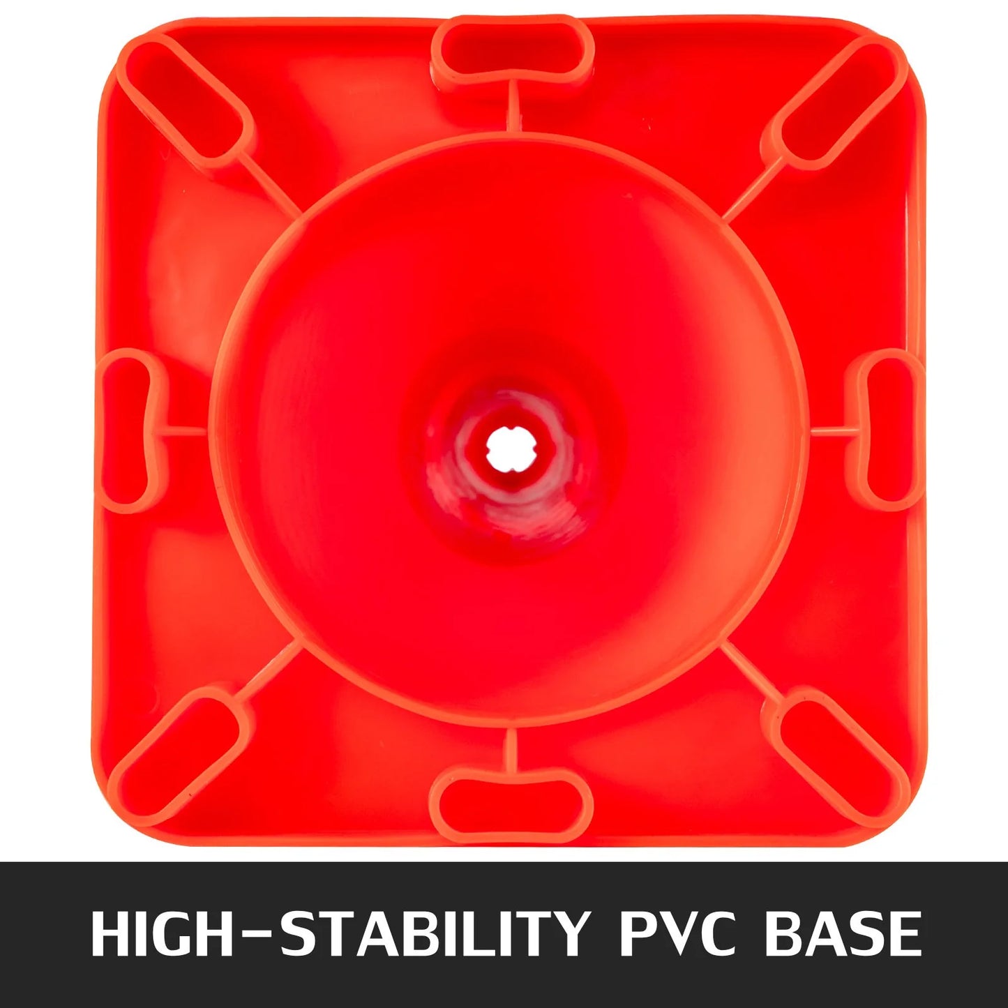 VEVOR 20Pack 18 Traffic Cones, Safety Road Parking Cones PVC Base, Orange Traffic Cone with Reflective Collars, Hazard Construction Cones for Home Traffic Parking