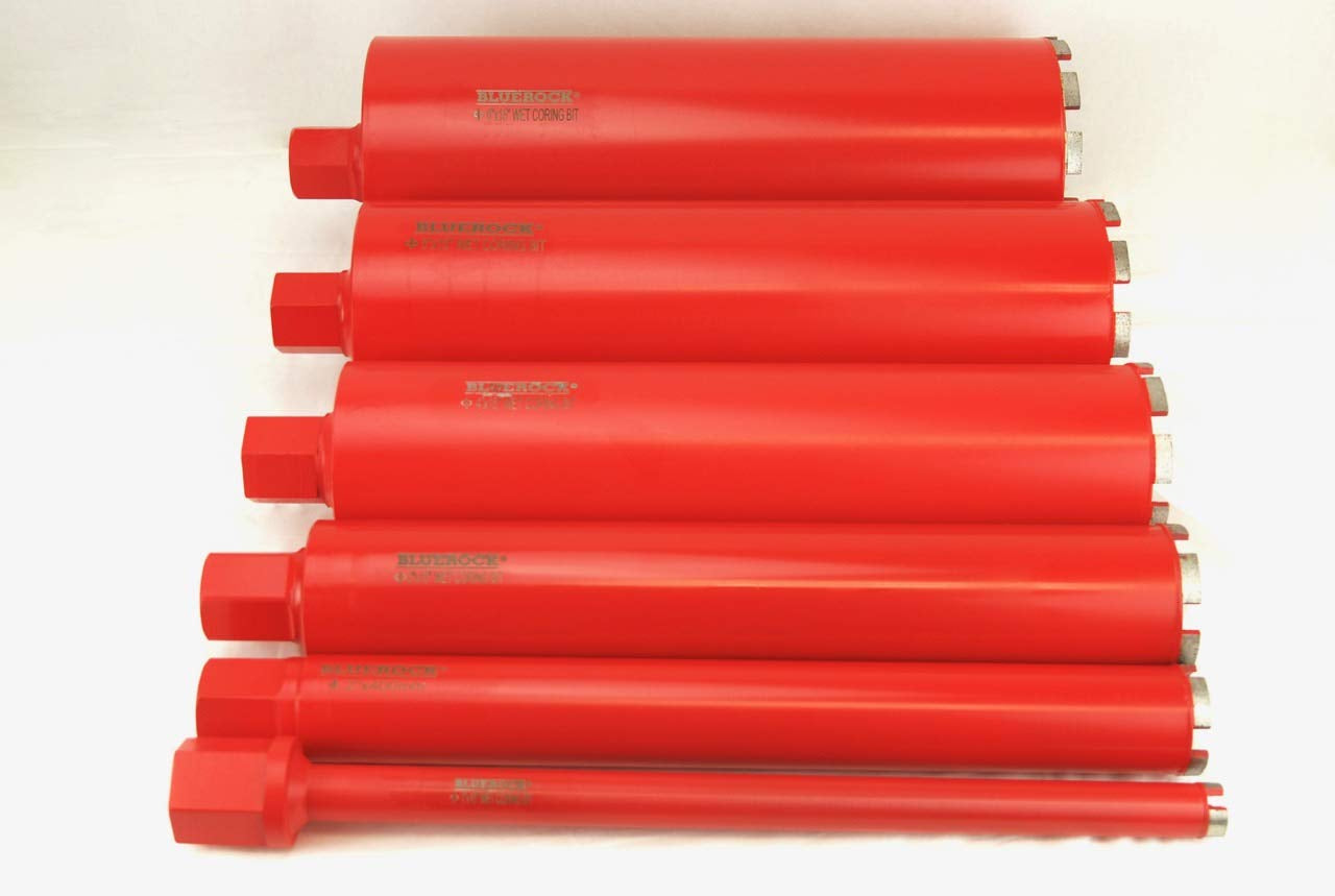 1"-6" Inch Diamond Wet Core Drill Bit Set 1-1/4” Threaded by Tools for Concrete Rebar Asphalt Brick Rock Masonry Hole Barrel Coring Bits