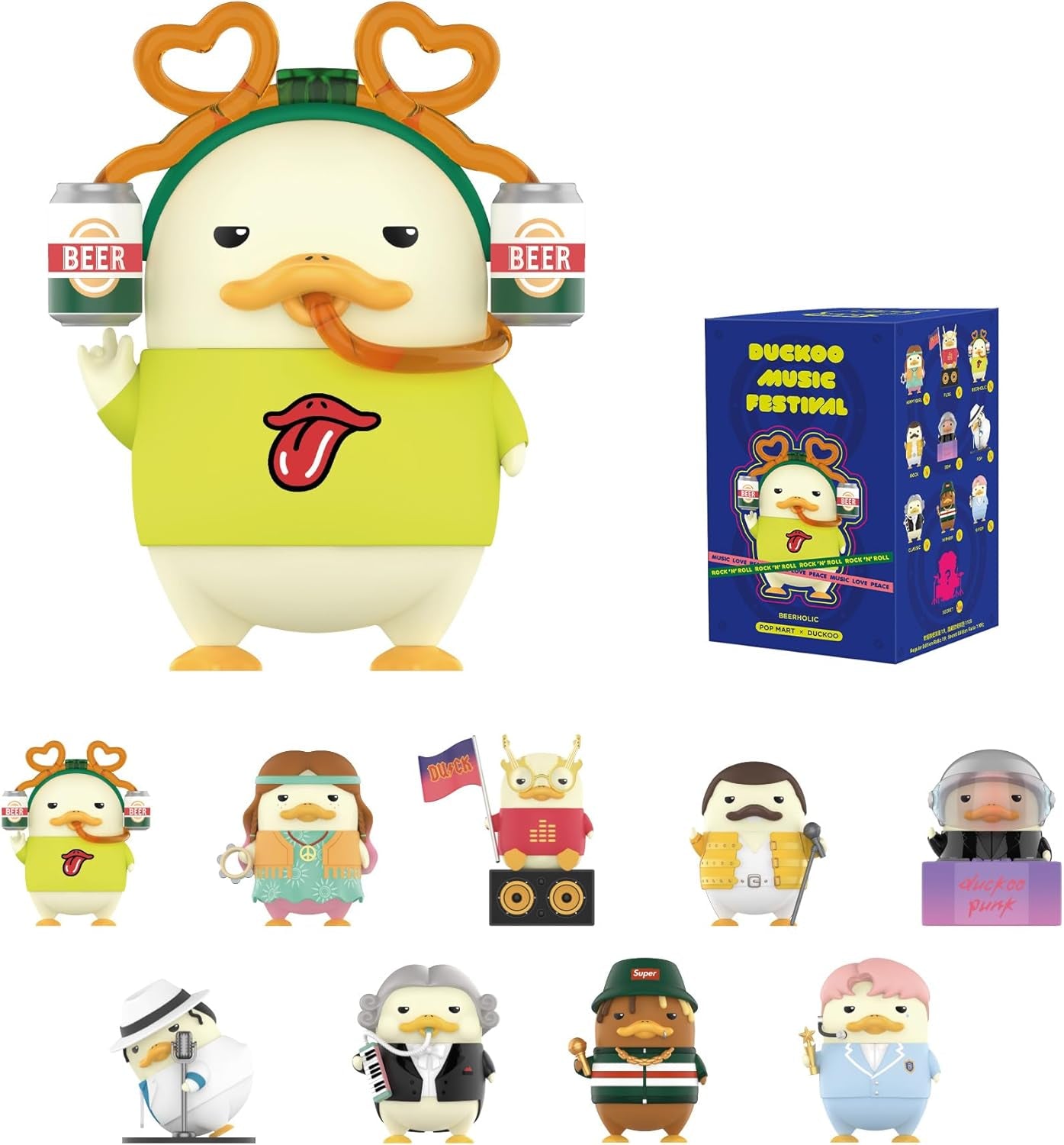 DUCKOO Music Festival Series Blind Box Figures, Random Design Action Figures Collectible Toys Home Decorations, Holiday Birthday Gifts for Girls and Boys, Single Box