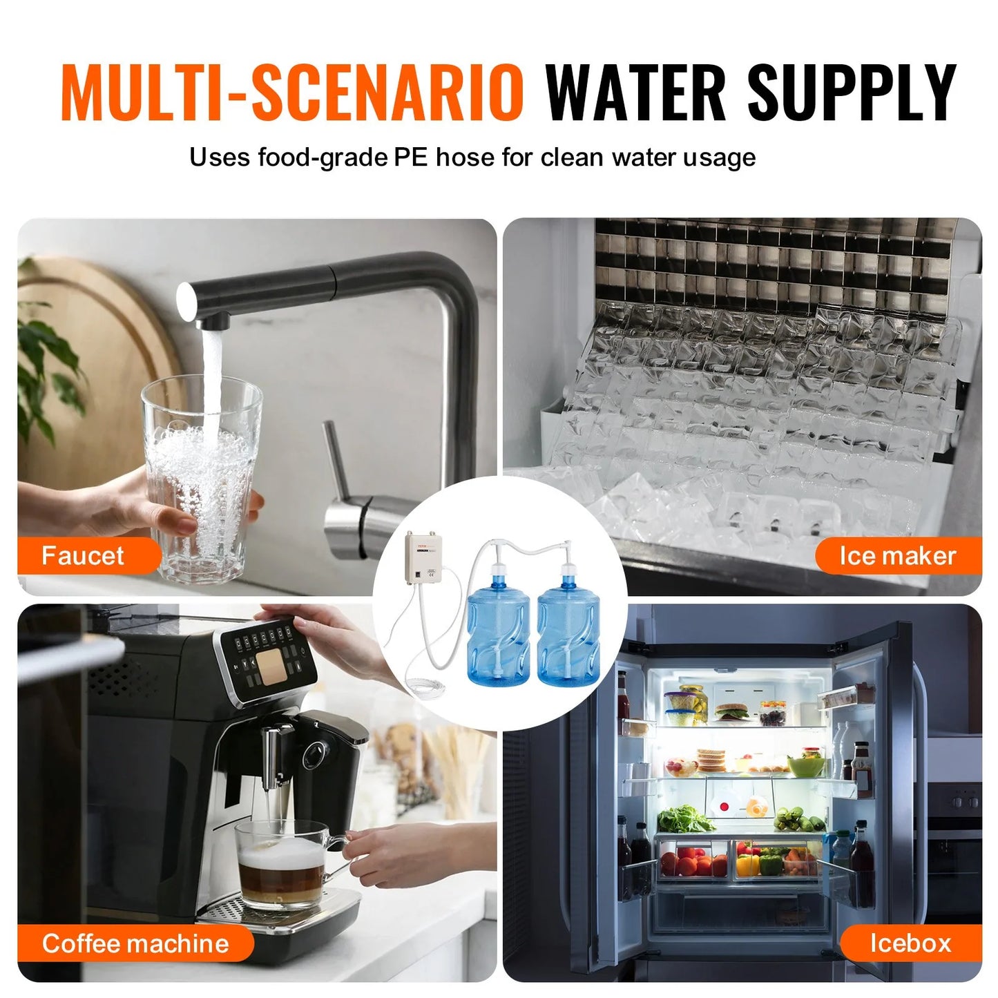 120V Ac Bottled Water Dispensing Pump System Replaces Bunn Flojet -Am