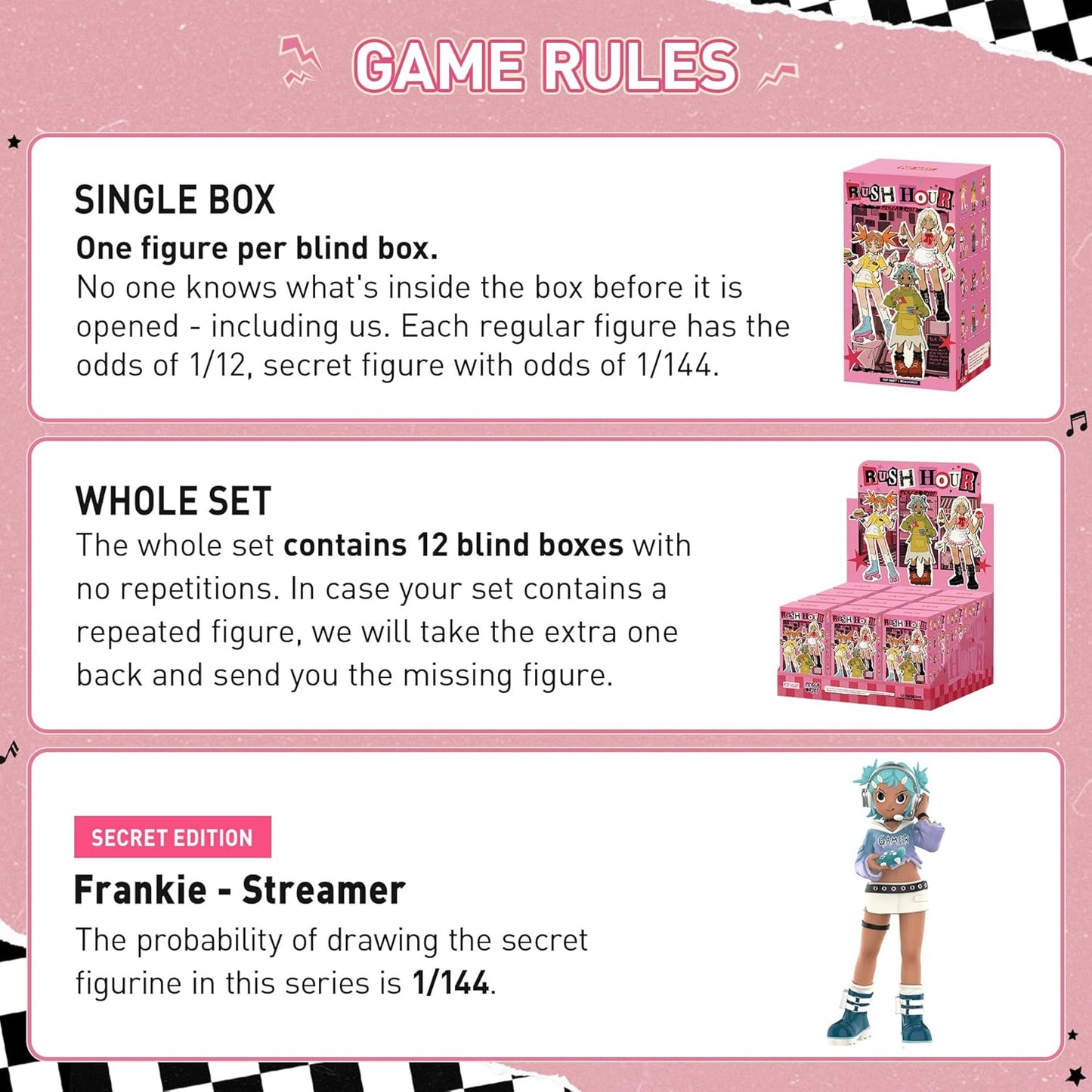 Peach Riot Rush Hour Series Figures 12Pcs Blind Box Figures, Random Design Action Figures Collectible Toys Home Decorations, Holiday Birthday Gifts for Girls and Boys, Whole Set