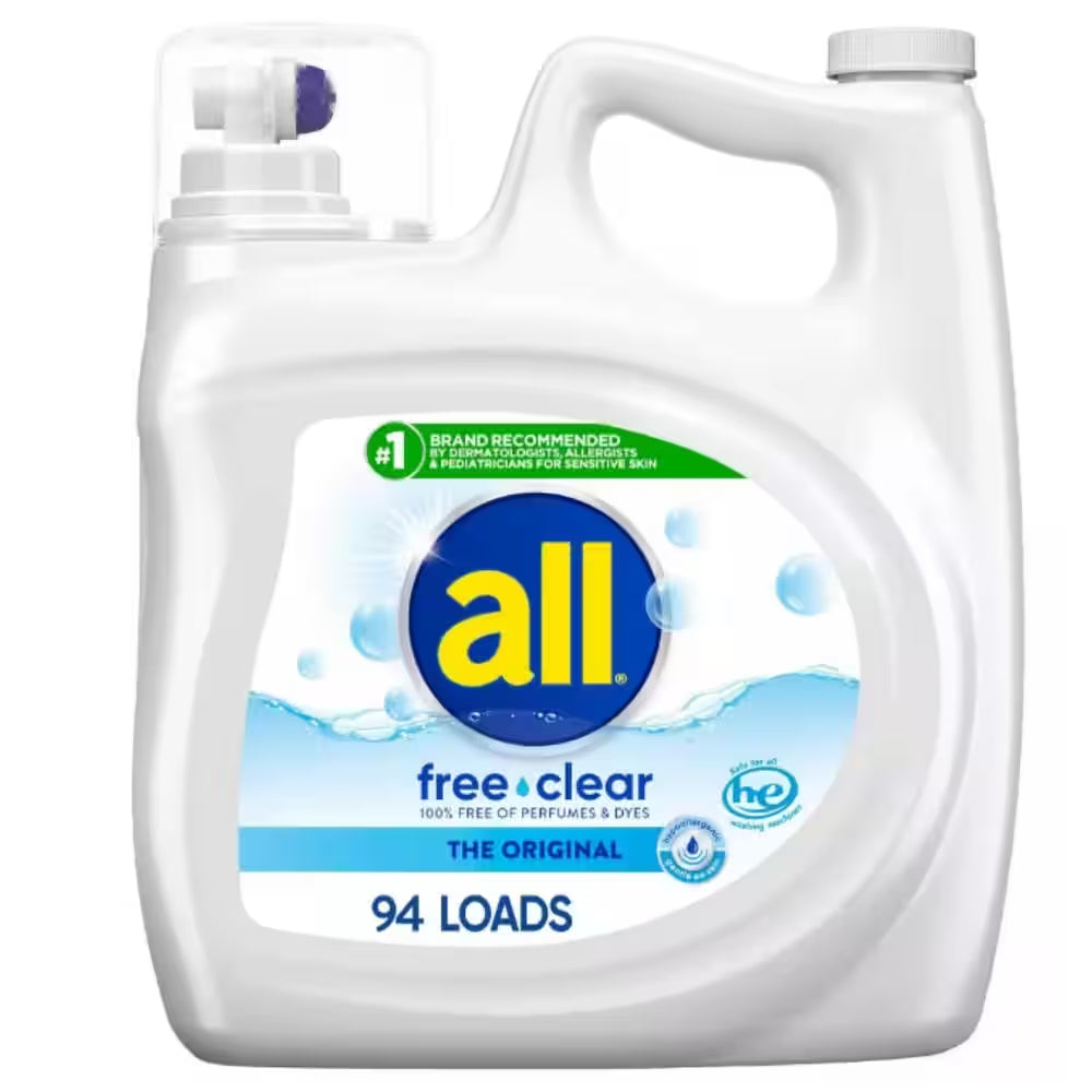 Free Clear for Sensitive Skin Liquid Laundry Detergent, 94Loads, 141 Fl.Oz.