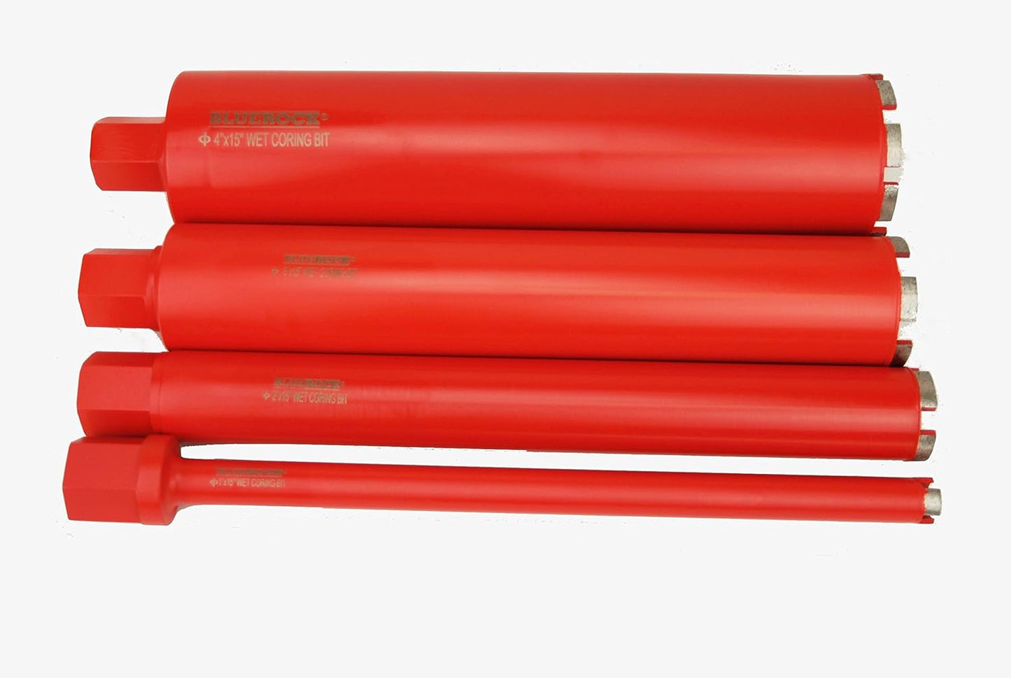 1"-4" Inch Diamond Wet Core Drill Bit Set 1-1/4” Threaded by Tools for Concrete Rebar Asphalt Brick Rock Masonry Hole Barrel Coring