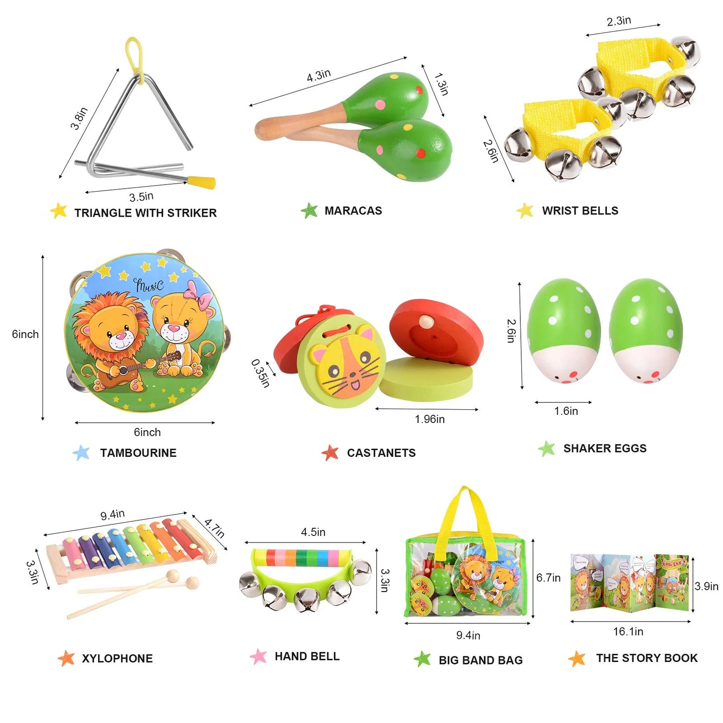 Baby Music Toys Child Educational Wooden Musical Instruments for Kids Birthday Toddler Toy