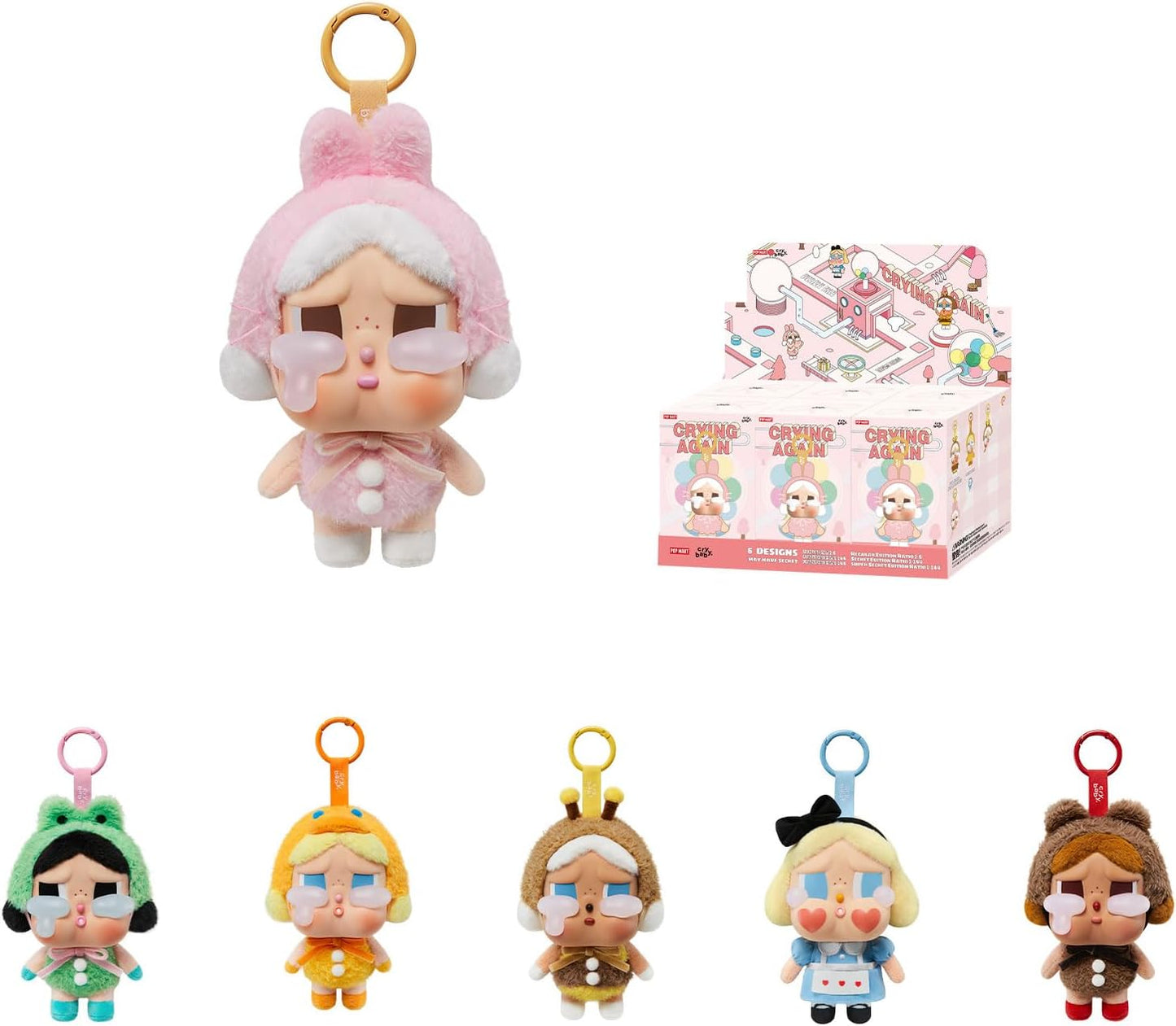 Crybaby Tears Factory Series - Vinyl Face Plush Blind Box, Random Design Action Figures Collectible Toys Home Decorations, Holiday Birthday Gifts, Single Box