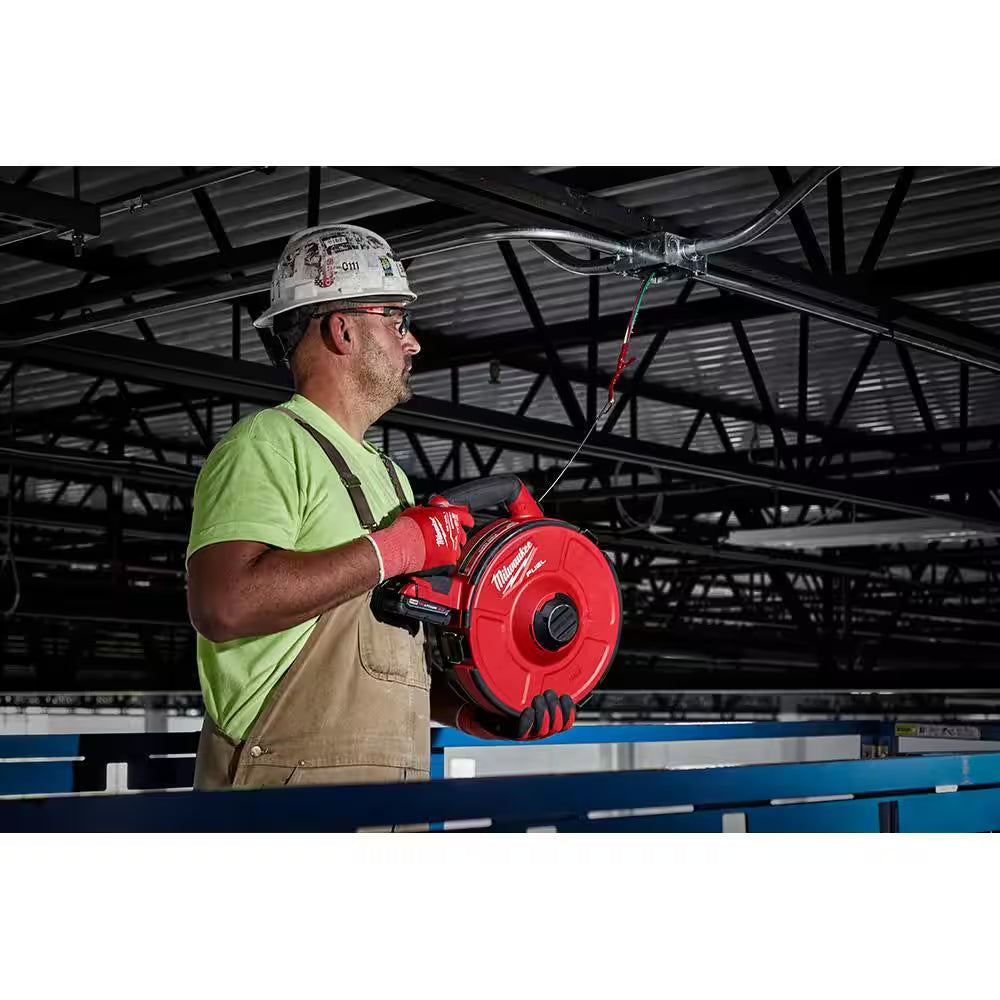 M18 FUEL 18V Lithium-Ion Brushless Cordless Angler 240 Ft. Steel Pulling Fish Tape Kit W/ (2) 2.0Ah Batteries