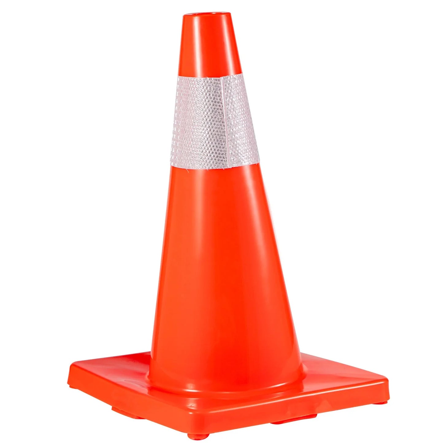 VEVOR 20Pack 18 Traffic Cones, Safety Road Parking Cones PVC Base, Orange Traffic Cone with Reflective Collars, Hazard Construction Cones for Home Traffic Parking