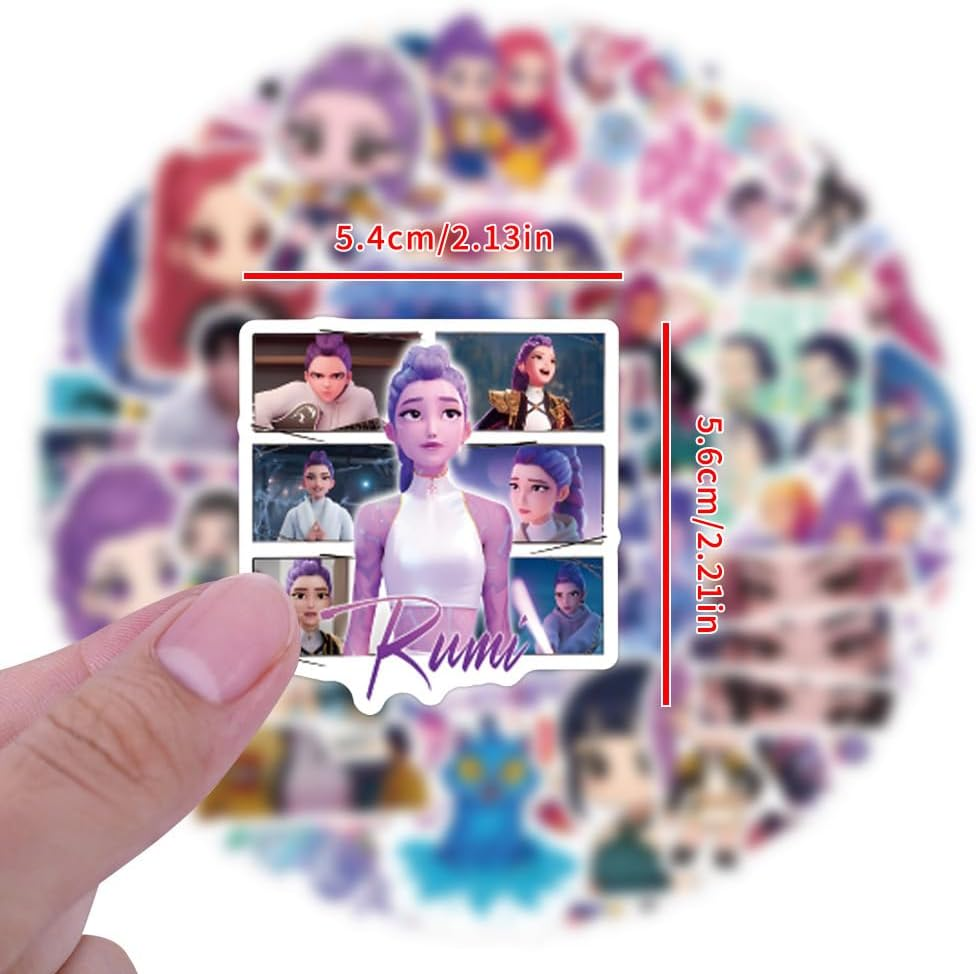 55-Piece Demon Hunters Derpy Sussy Sticker Set | Waterproof Vinyl Decals