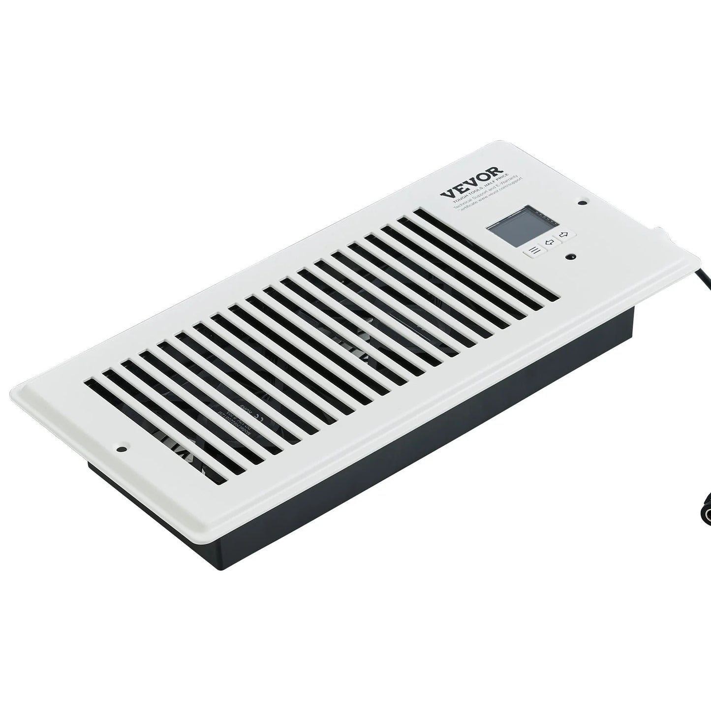 VEVOR Register Booster Fan, Quiet Vent Booster Fan Fits 4¡± X 10¡± Register Holes, with Remote Control and Thermostat Control, Adjustable Speed for Heating Cooling Smart Vent, White