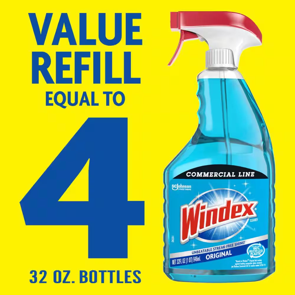 128 Oz. Commercial Original Glass Cleaner Refill.