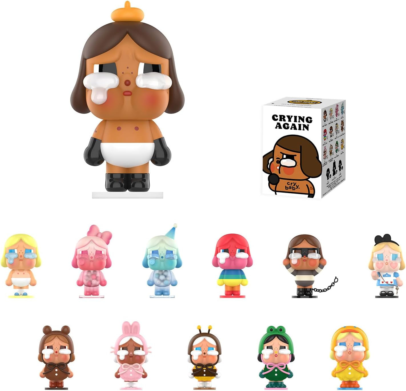 Crybaby Crying Again Series Figures, Crybaby Blind Box Figures, Random Design Action Figures Collectible Toys Home Decorations, Holiday Birthday Gifts, Single Box