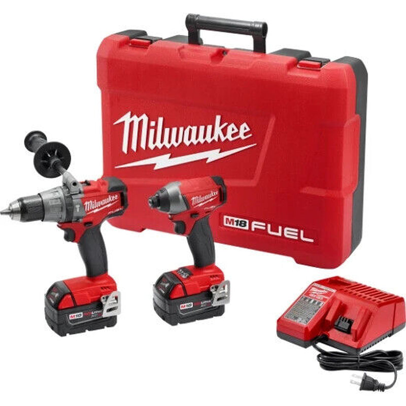 Milwaukee 3697-22 M18 FUEL™ 2-Tool Combo Kit – Cordless Brushless Hammer Drill &