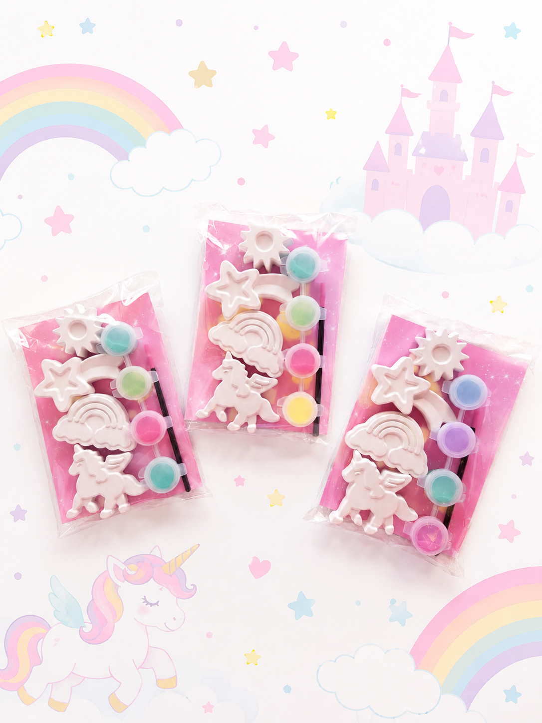 Unicorn, Rainbow Fantasy Plaster Magnet Paint Kit