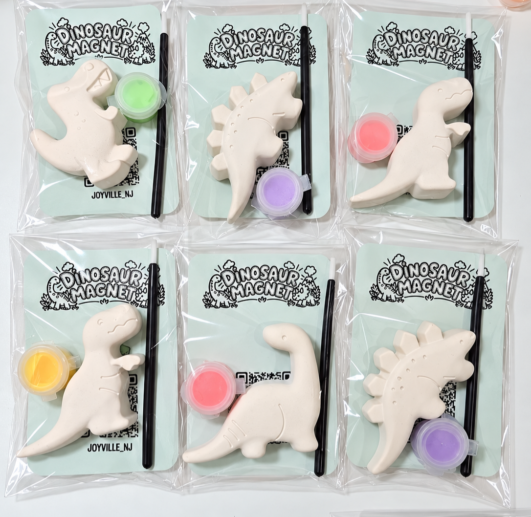 dino plaster magnet