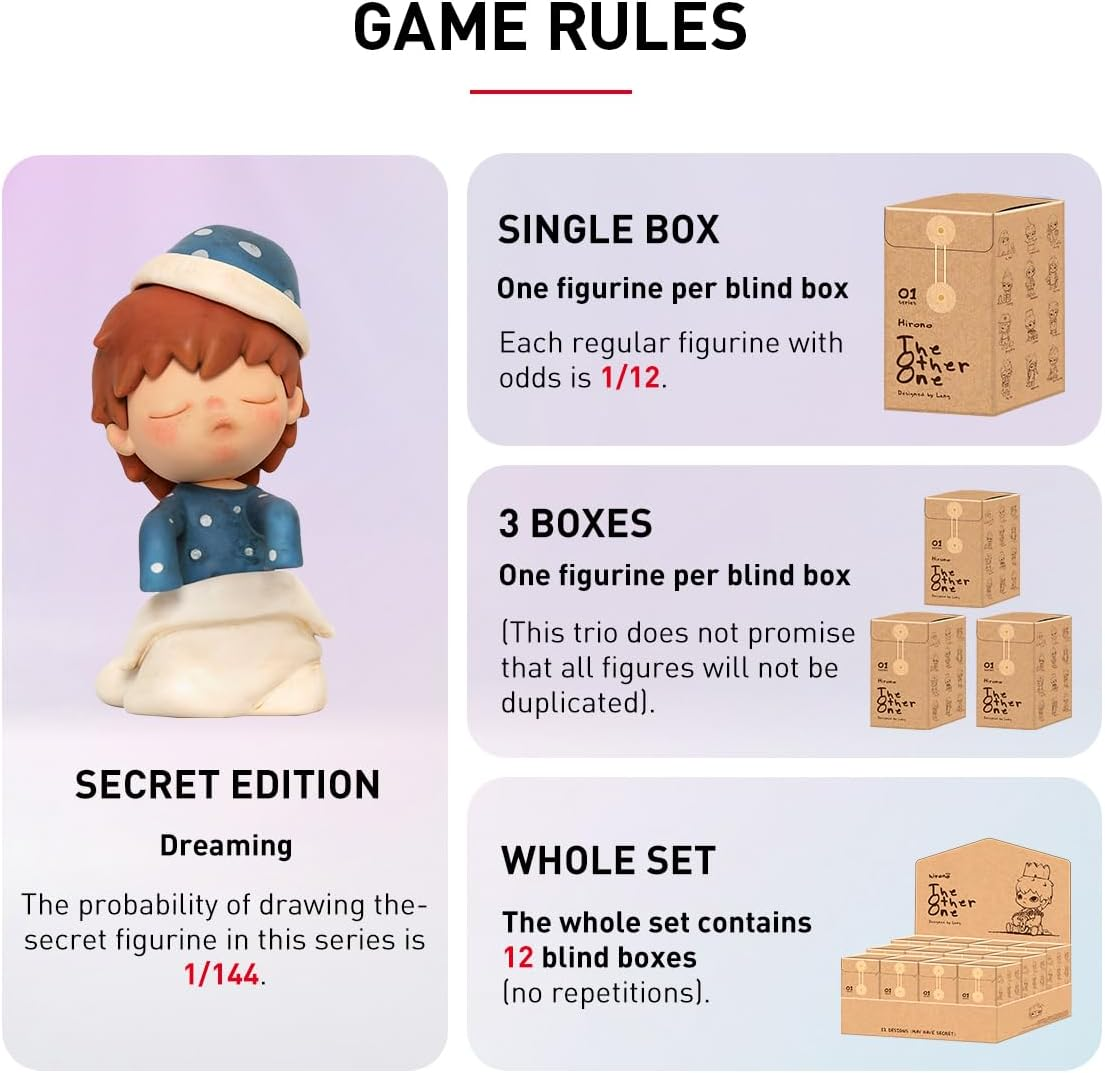 Hirono the Other One Blind Box Figures, Random Design Box Toys for Modern Home Decor, Collectible Toy Set for Desk Accessories, 1PC