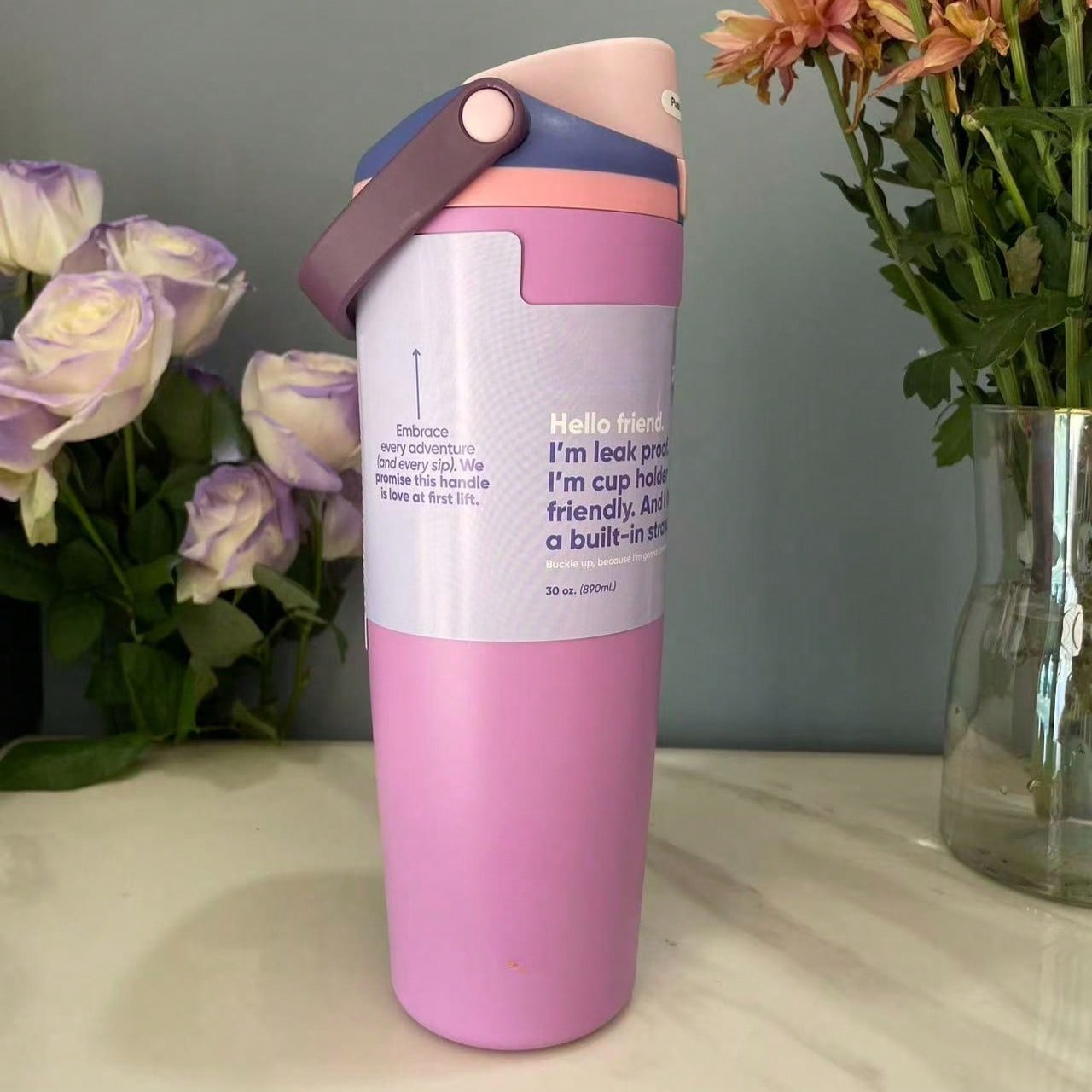 🥤 30oz Boneyard Vacuum Insulated Tumbler – Stainless Steel Hot & Cold Travel Mug(Purple)