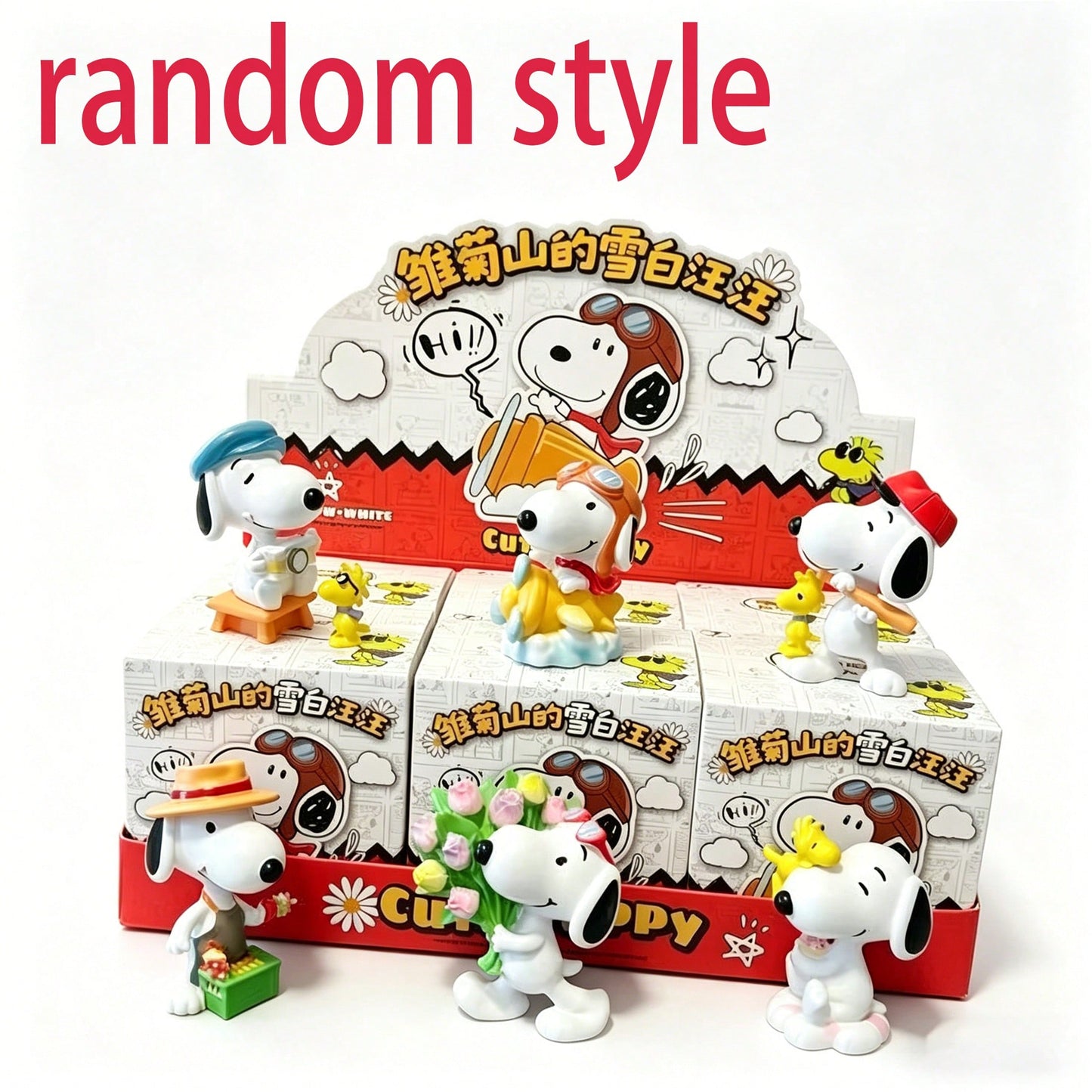 🐾 SNOOPY Vintage Peanuts Handmade Mystery Box – Mini Collectible Figurine (1 Random Style)