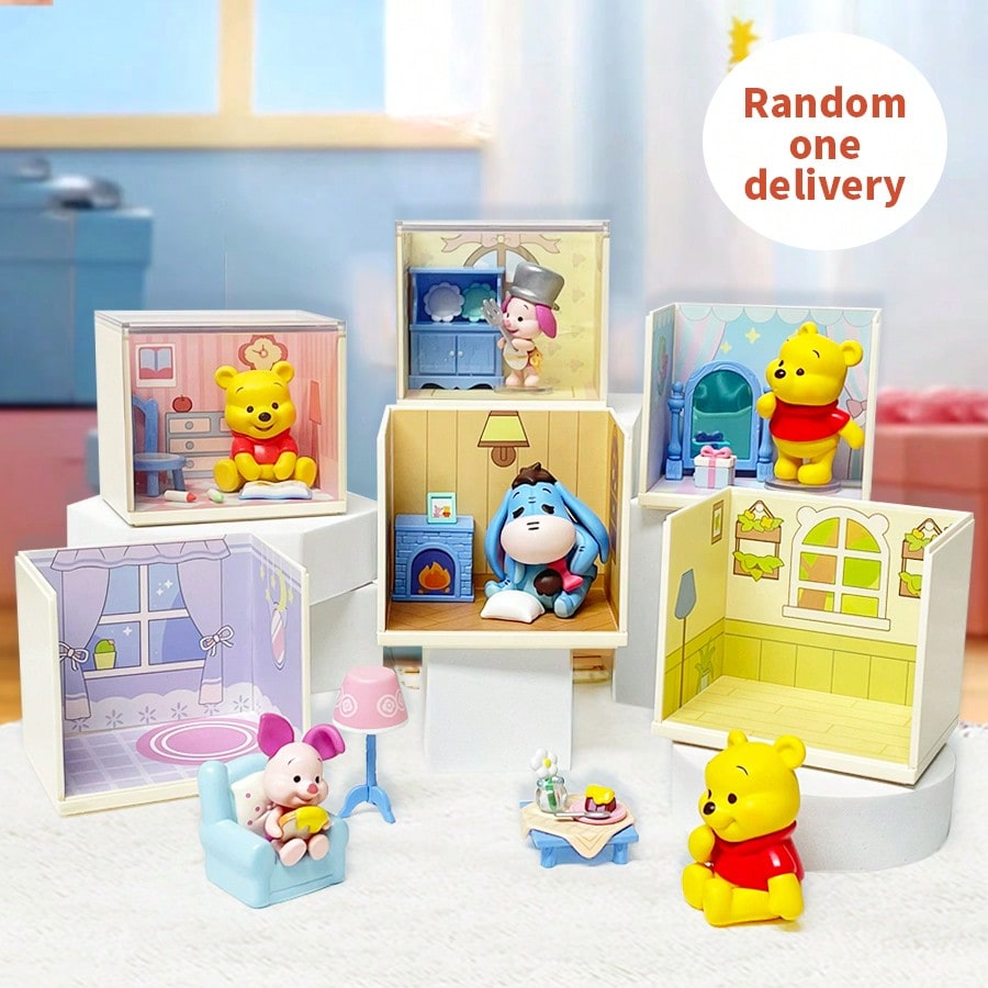 🏡 MINISO Disney Winnie the Pooh Cozy Cottage Series Blind Box – Mini Collectible Figure (1 Random Box)