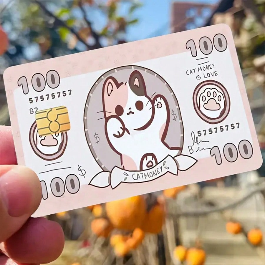 4Pcs Cute Cat Pattern PVC Credit Card Holders – Fits Bank, Debit, Transportation & Room Key Cards, Back to School Supplies