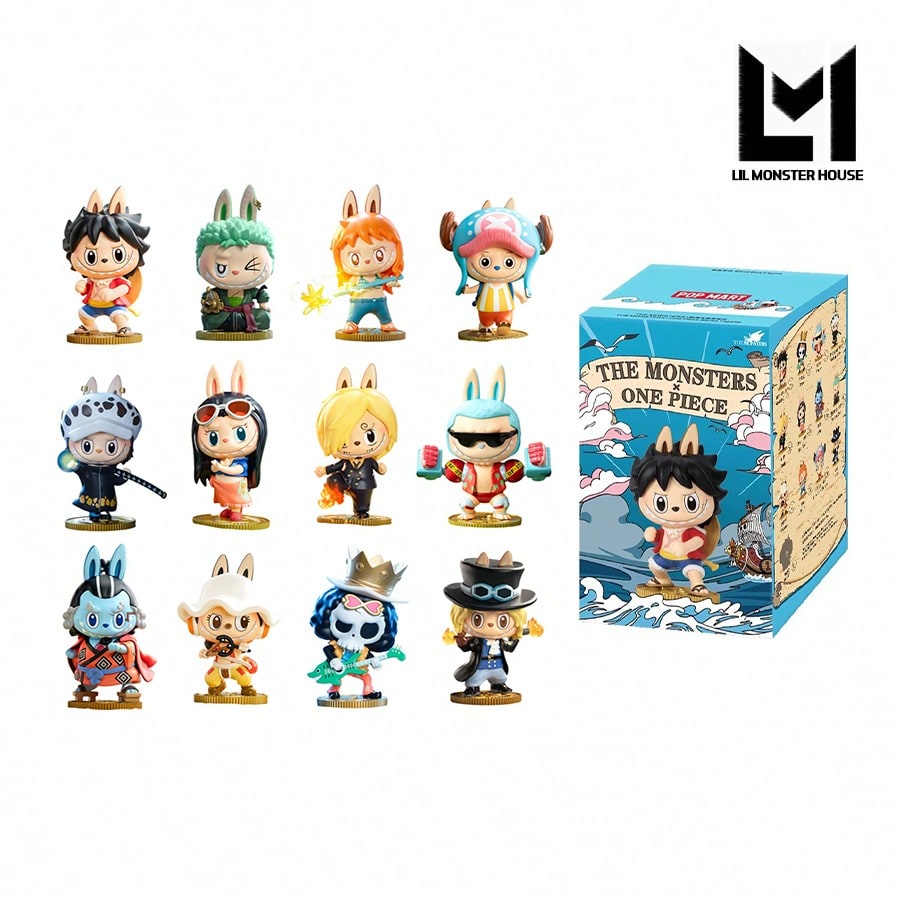 POP MART Labubu Blind Box ; Dream To Set Sail Again; The MONSTERS*One Piece And The Straw Hats Together ,100% Authentic-Holiday Gift- Sealed Mystery Box-Random Sealed Collectible(Only One Box)Final Sell