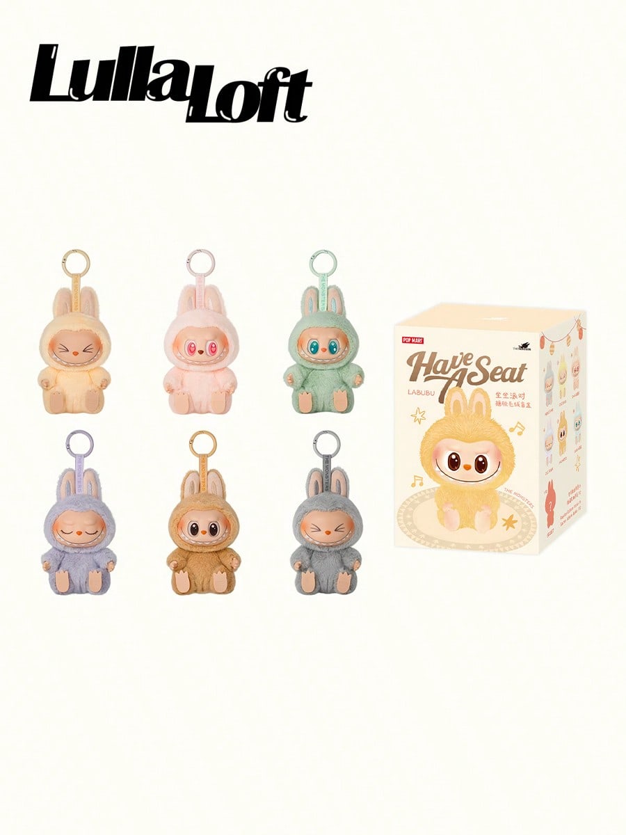 POP MART Labubu Blind Box Labubu THEMONSTERS Sit Sit Party Plush Blind Box-Keychains-Festival Gifts-Mystery Unboxing-Collectible,100% Authentic(Only One Box)Final Sell