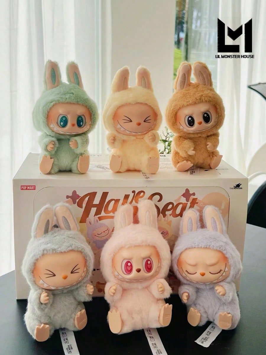 POP MART Labubu Blind Box Labubu THEMONSTERS Sit Sit Party Plush Blind Box,100% Authentic-Bag&Car Pendant-Holiday Gift- Sealed Mystery Box-Random Sealed Collectible(Only One Box)Final Sell