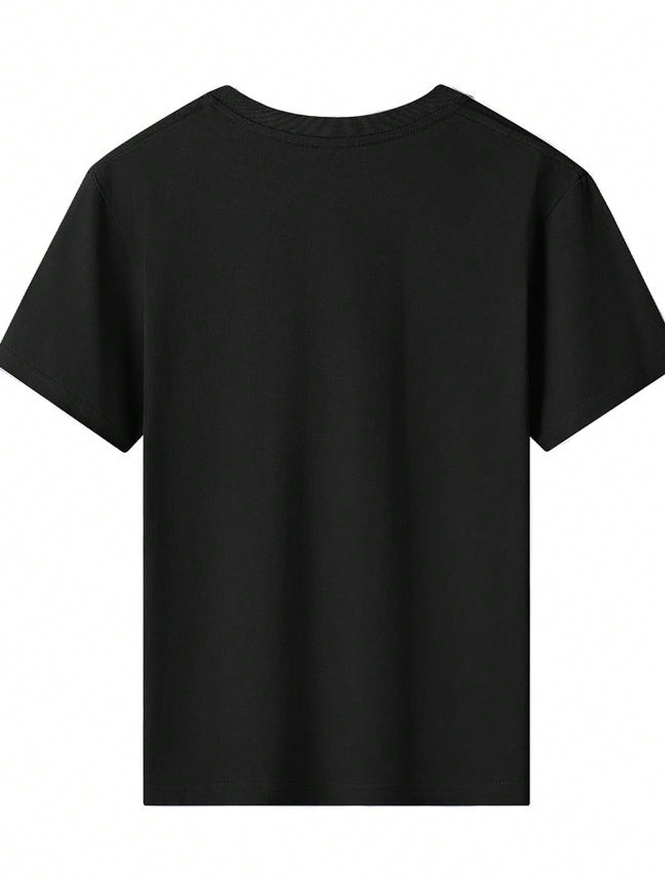 An Interesting Labab Print T-Shirt — 100% Breathable 180G Short-Sleeve Top | Machine-Washable Casual Tee for Boys & Girls