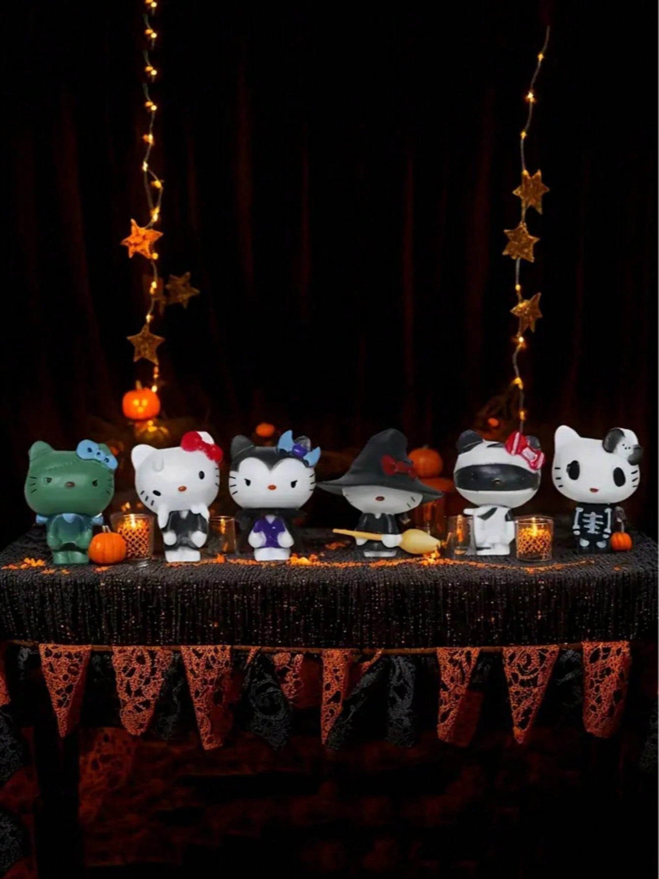 Sanrio Halloween Figurine Set – 12pcs Hello Kitty & Friends Collectible PVC Toys, Birthday & Holiday Gifts