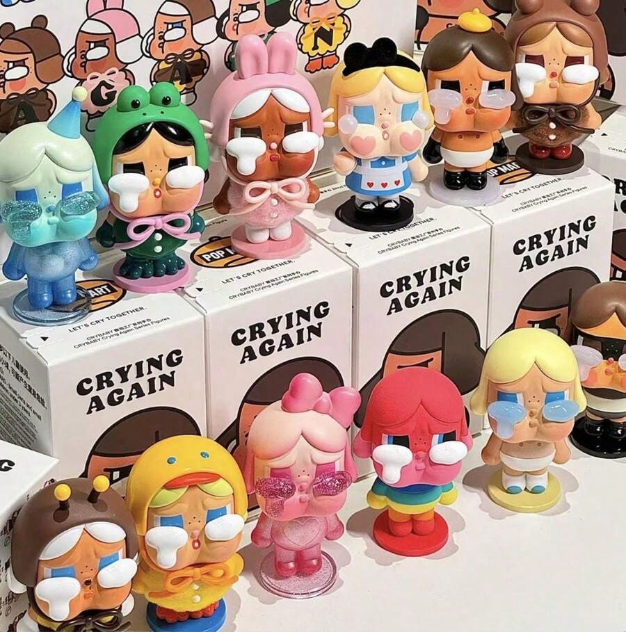 POP MART CRYBABY Tear Factory Collection; Resin Face Pendant; 100% Authentic - Bag & Car Pendant - Holiday Gift Doll - Sealed Mystery Box - Random Sealed Collectible (One Box Only) Final Sell