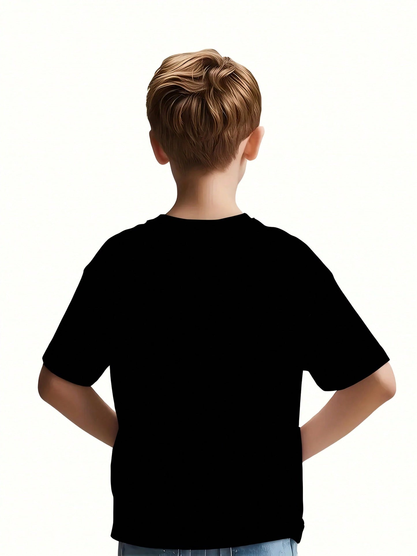 Back-to-School Y2K Derpy Tiger Tee — Kids’ 100% Cotton Graphic Shirt (Jinu, Abby, Mystery, Roma) — Unisex Black Round-Neck Short Sleeve
