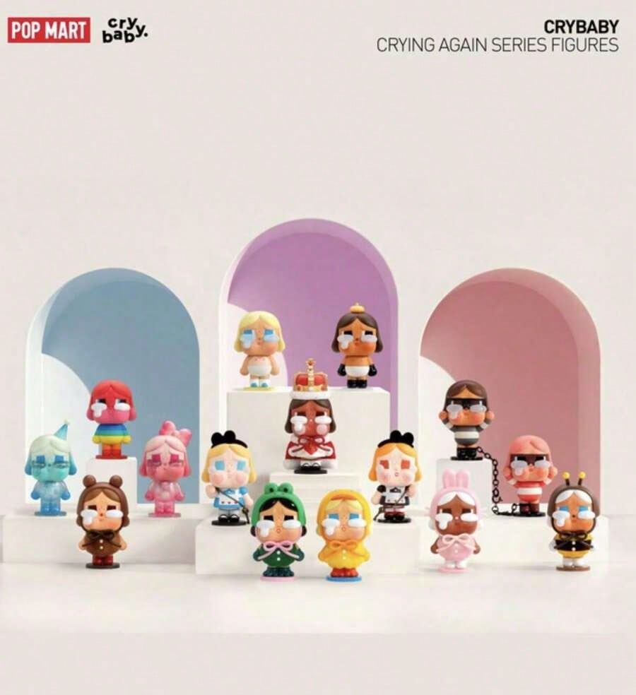 POP MART CRYBABY Tear Factory Collection; Resin Face Pendant; 100% Authentic - Bag & Car Pendant - Holiday Gift Doll - Sealed Mystery Box - Random Sealed Collectible (One Box Only) Final Sell