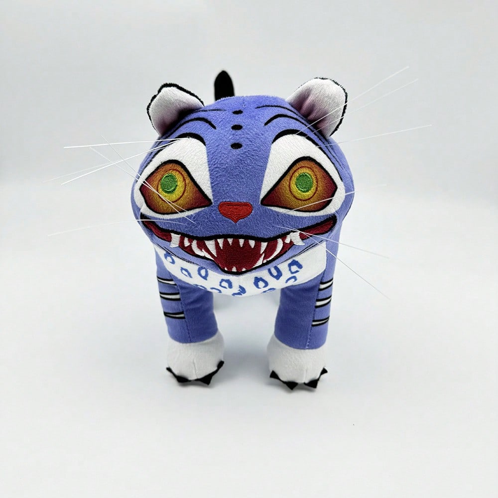 K-POP Demon Hunters Plush Toy — Cute Blue Tiger Stuffed Animal, Kawaii Anime Style Collectible Doll (Official Licensed K-POP Gift)