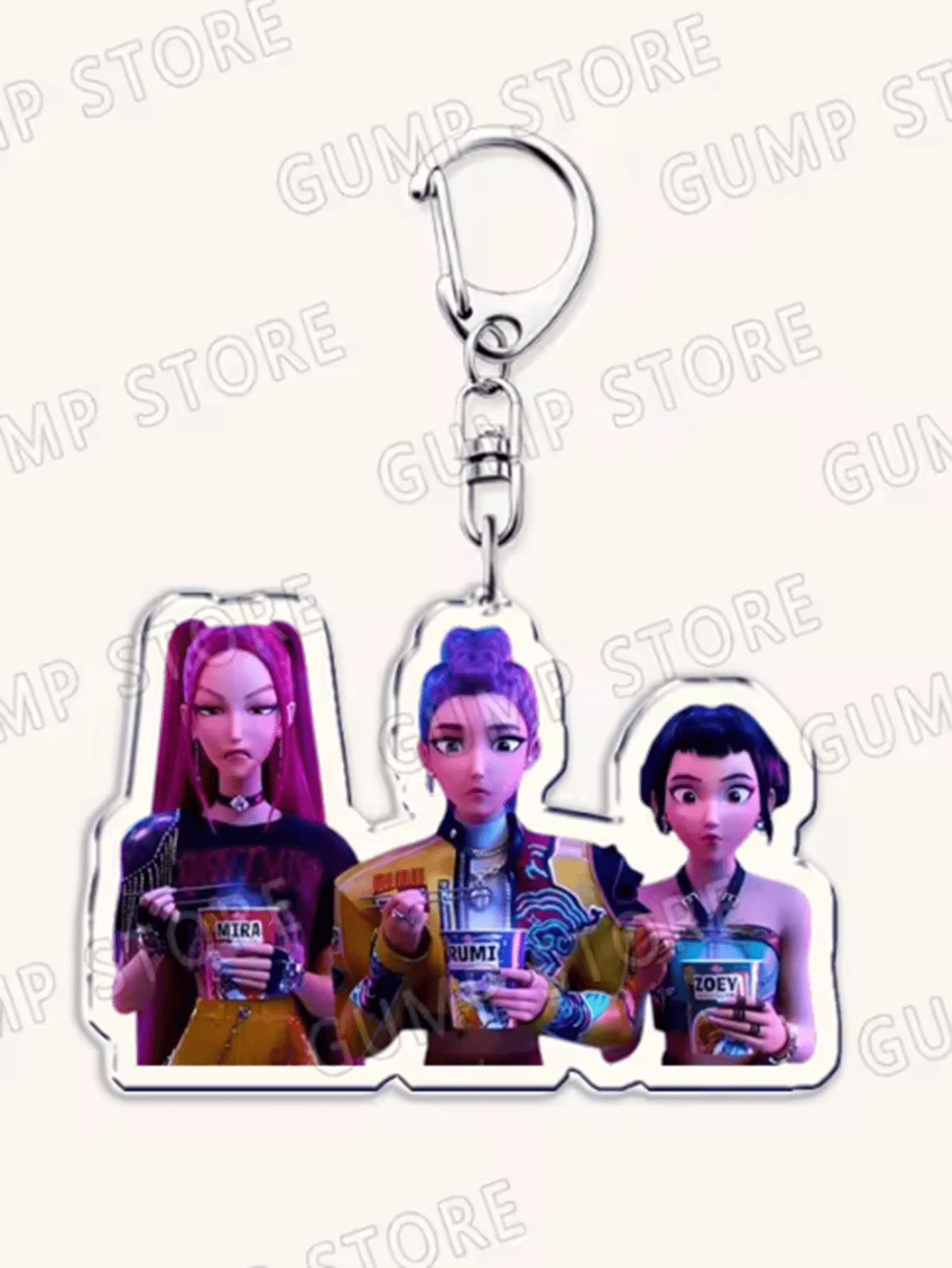 6/8-Pack Popular K-Pop TV Keychains — Rumi, Zoey & Jinu Enamel Bag Charms | Cute Keyrings for Fans, Friends & Gifts