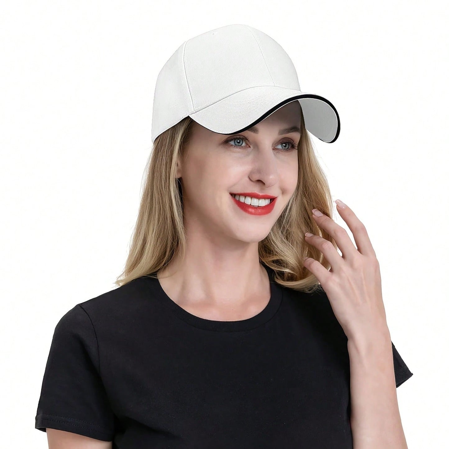 K-Pop Demon Hunters Blue Tiger Derpy Baseball Cap — Street Style Trucker Hat with Sunscreen Print (Outdoor / Gym)