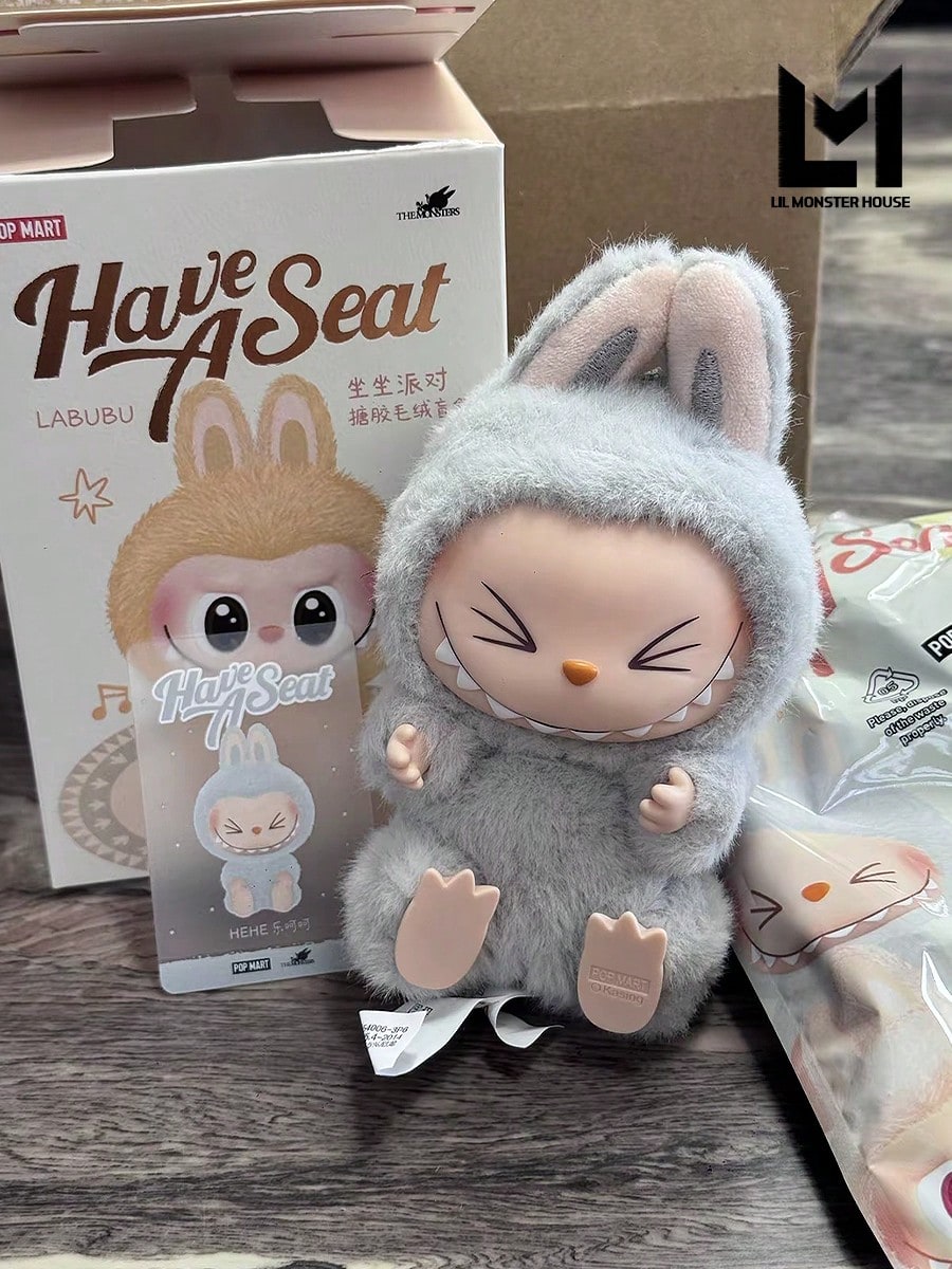 POP MART Labubu Blind Box Labubu THEMONSTERS Sit Sit Party Plush Blind Box,100% Authentic-Bag&Car Pendant-Holiday Gift- Sealed Mystery Box-Random Sealed Collectible(Only One Box)Final Sell