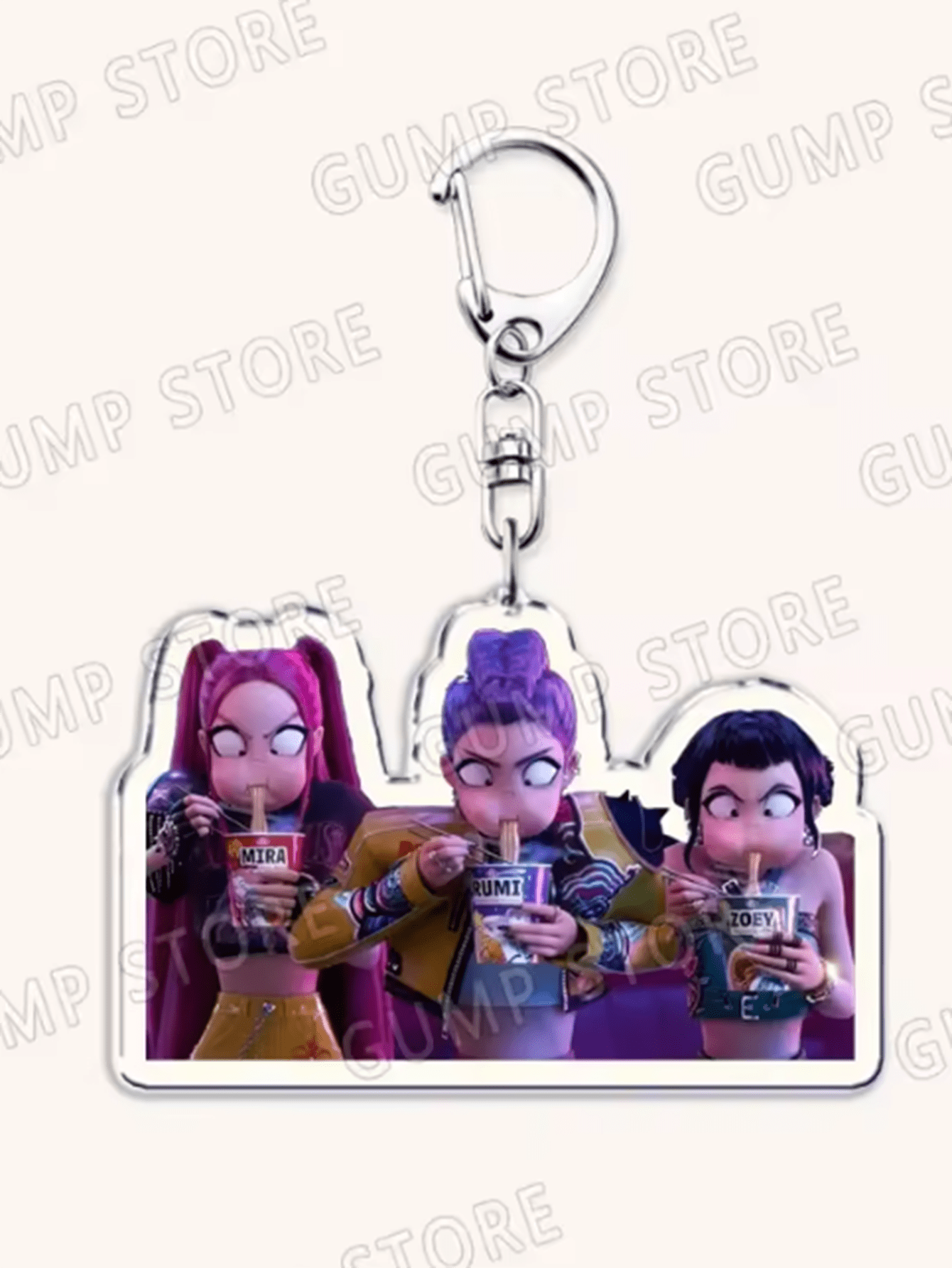 6/8-Pack Popular K-Pop TV Keychains — Rumi, Zoey & Jinu Enamel Bag Charms | Cute Keyrings for Fans, Friends & Gifts
