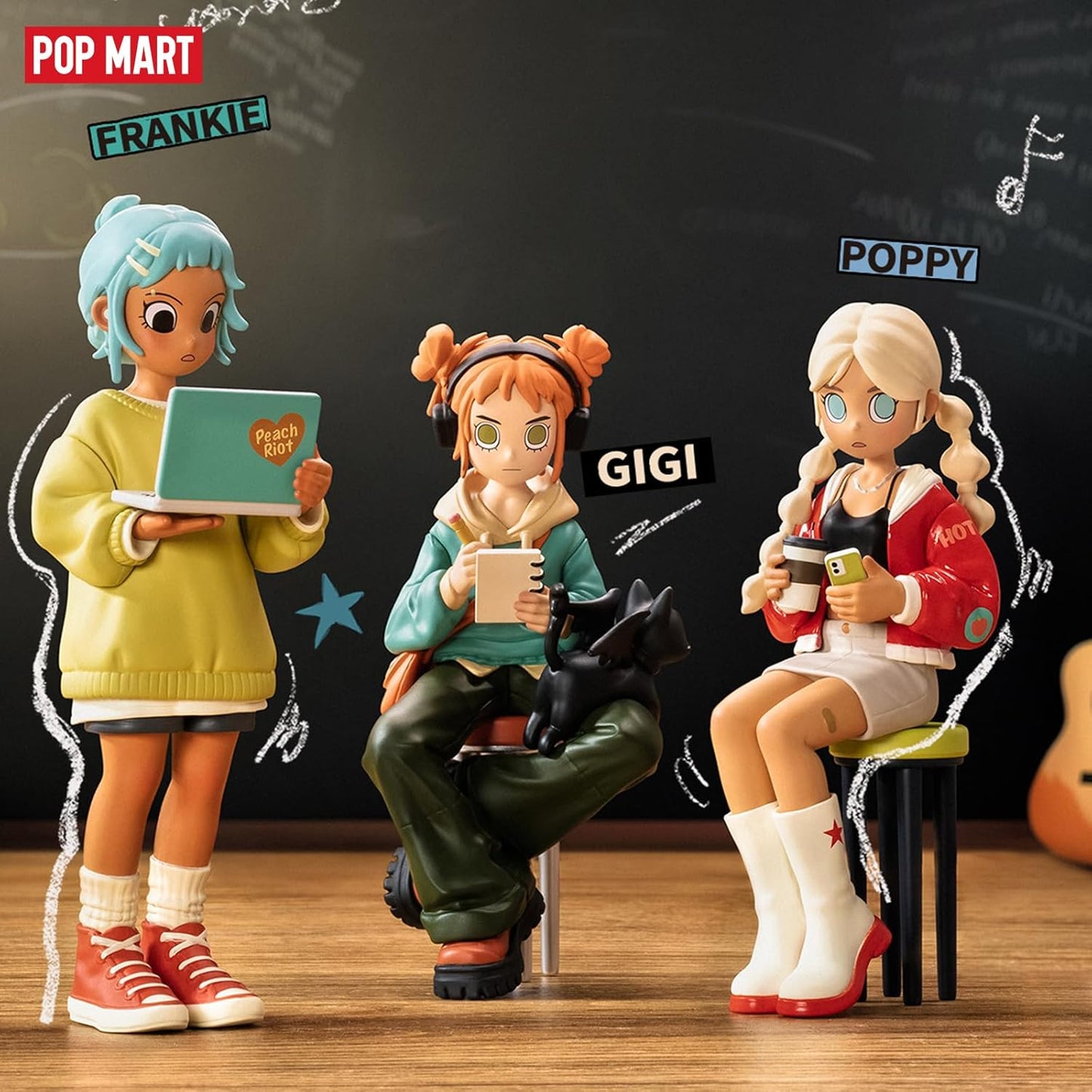 Peach Riot Rise up Series Figures, 12Pcs Peach Riot Blind Box Figures, Random Design Action Figures Collectible Toys Home Decorations, Holiday Birthday Gifts for Boys and Girls, Whole Set