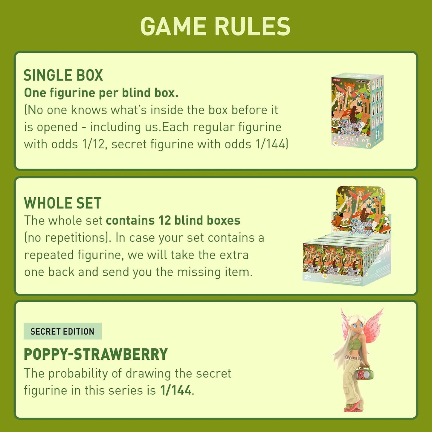 Peach Riot Punk Fairy Series Figures, 12Pcs Peach Riot Blind Box Figures, Random Design Action Figures Collectible Toys Home Decorations, Holiday Birthday Gifts for Girls and Boys, Whole Set