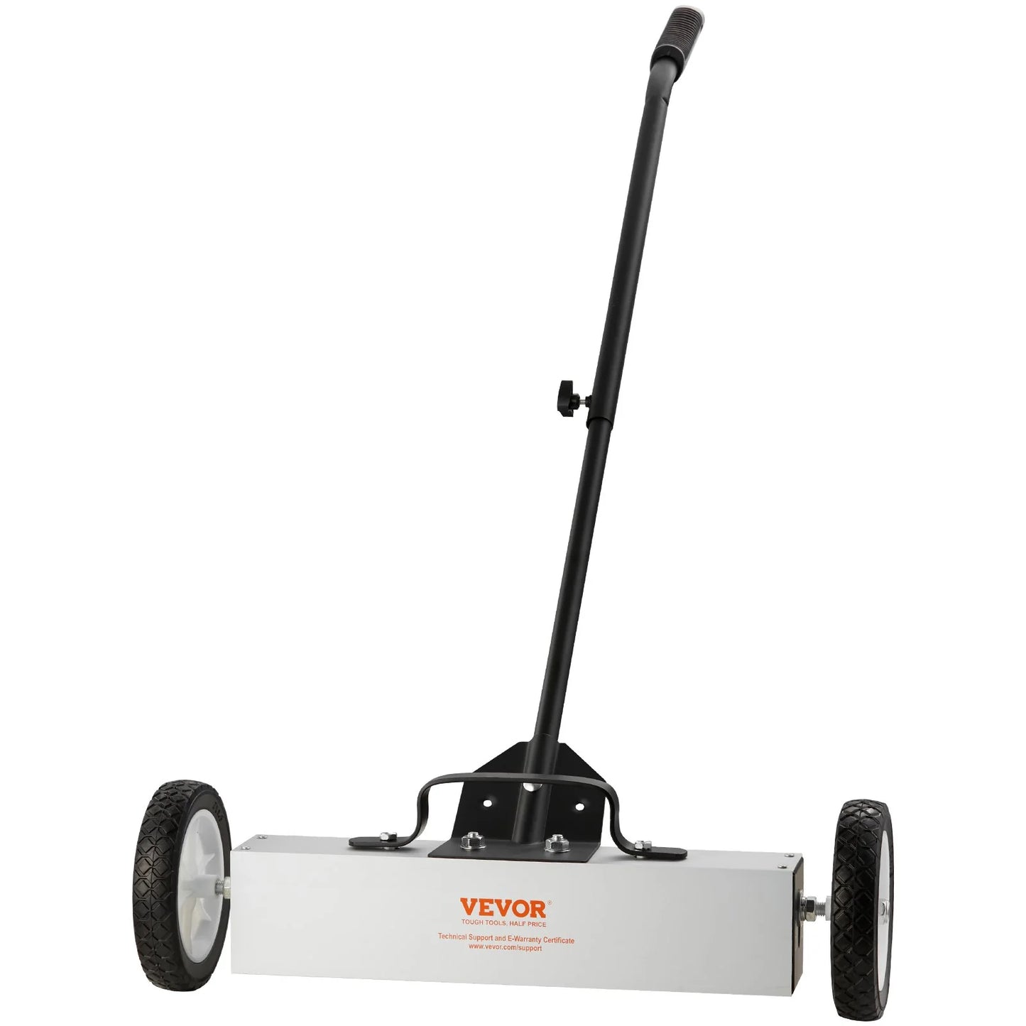 VEVOR 45Lbs Rolling Magnetic Sweeper with Wheels, Push-Type Magnetic Pick up Sweeper, 18-Inch Large Magnet Pickup Lawn Sweeper, Magnet with Telescoping Handle, Easy Cleanup of Workshop Garage Yard