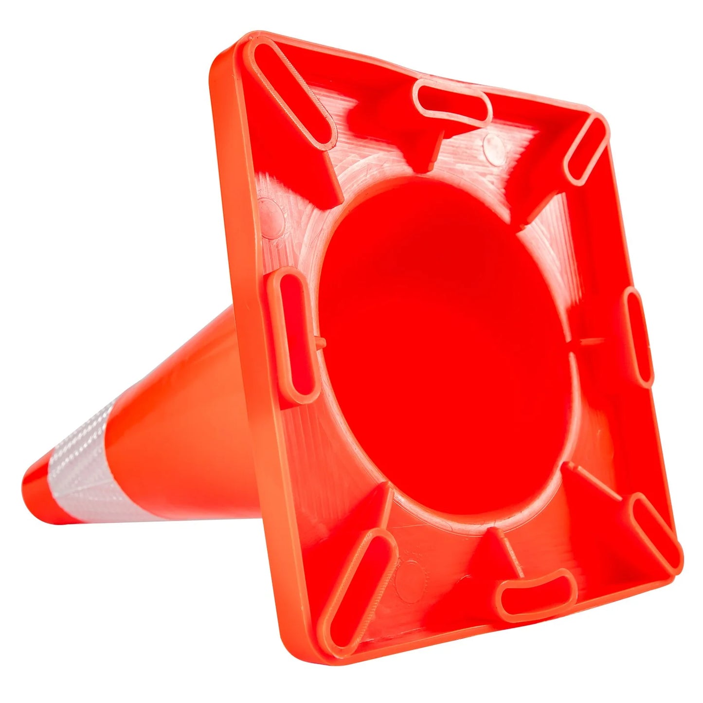 VEVOR 20Pack 18 Traffic Cones, Safety Road Parking Cones PVC Base, Orange Traffic Cone with Reflective Collars, Hazard Construction Cones for Home Traffic Parking