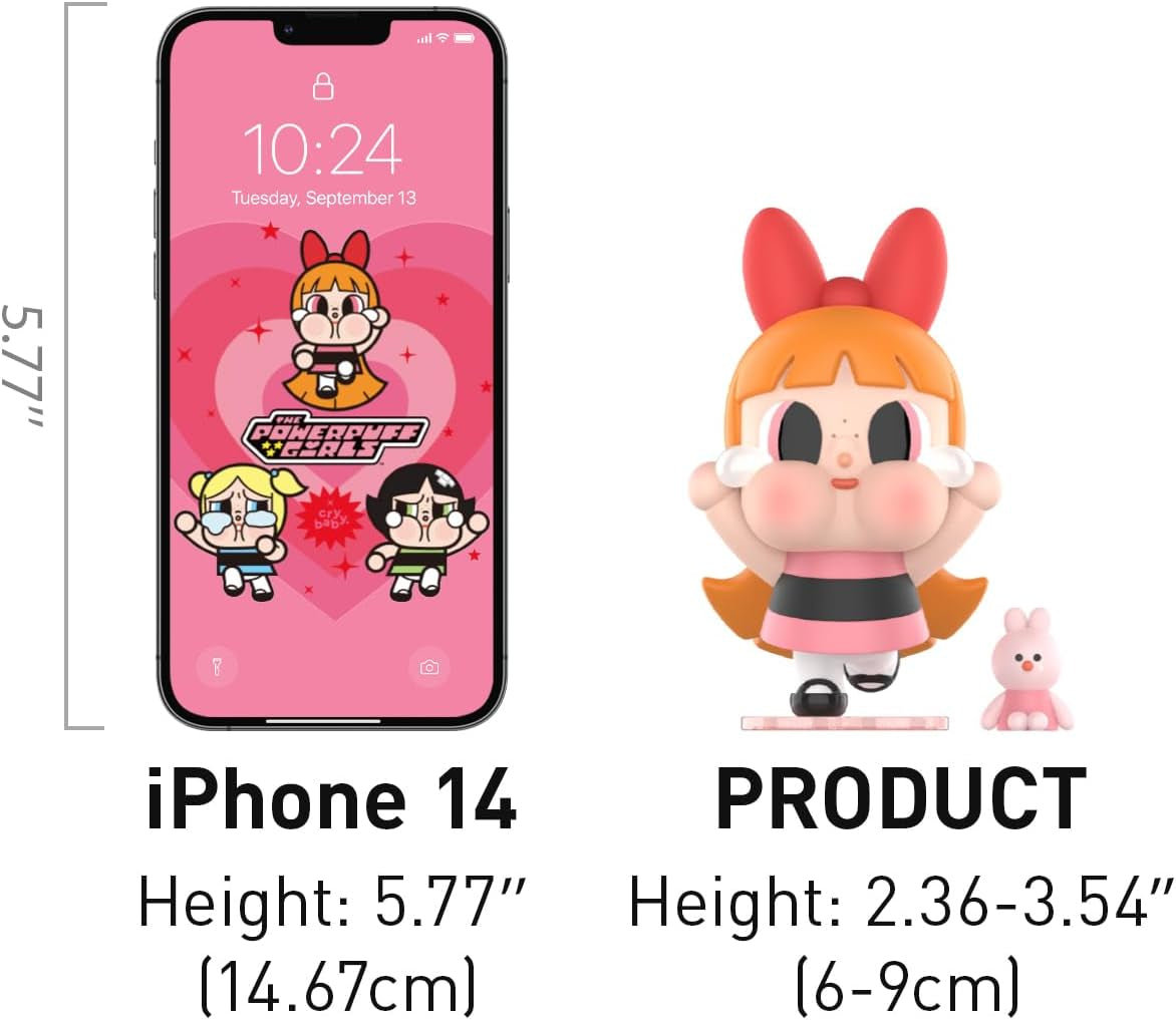 Crybaby X Powerpuff Girls Series Figures, Crybaby Blind Box Figures, Random Design Action Figures Collectible Toys Home Decorations, Holiday Birthday Gifts for Girls and Boys, Single Box