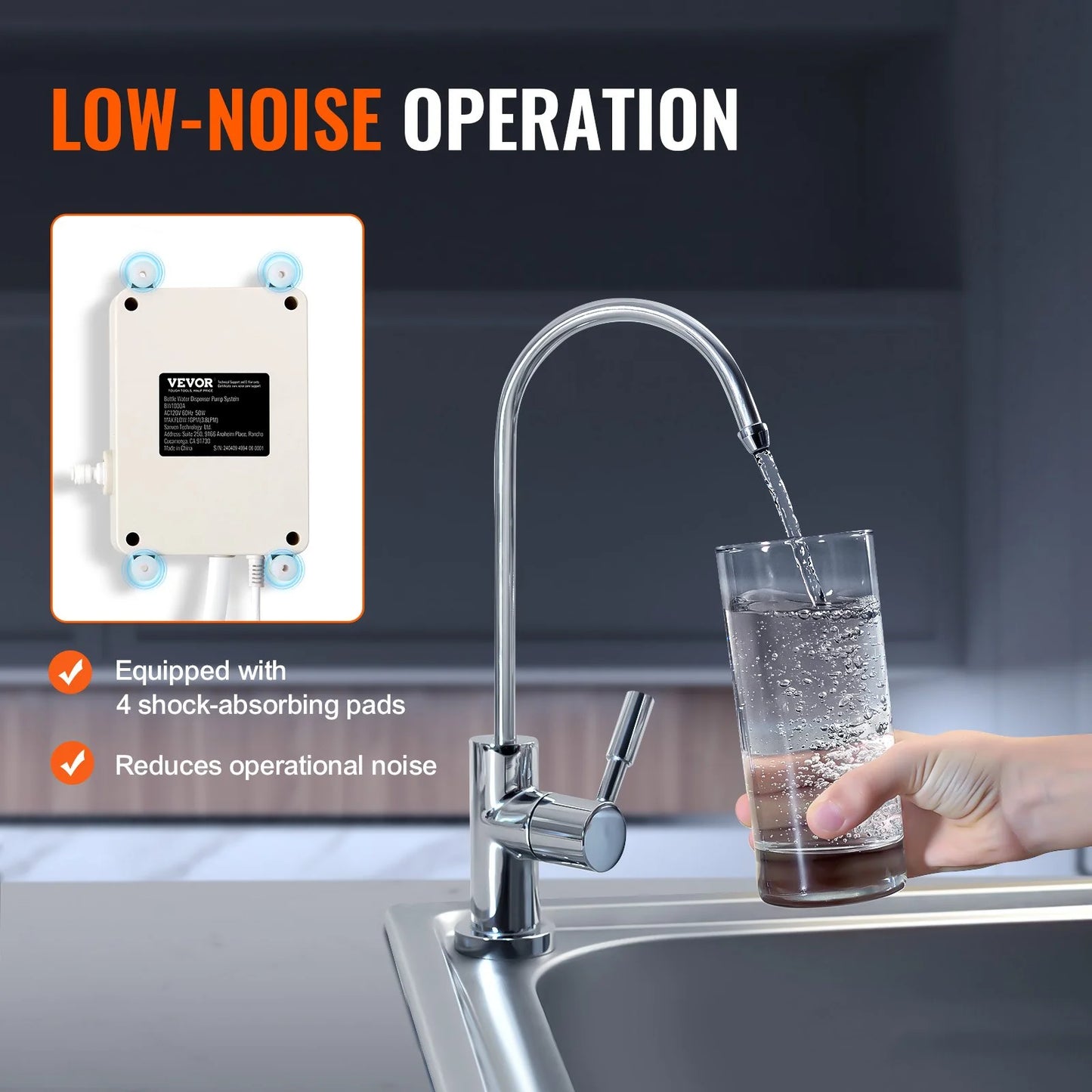 120V Ac Bottled Water Dispensing Pump System Replaces Bunn Flojet -Am